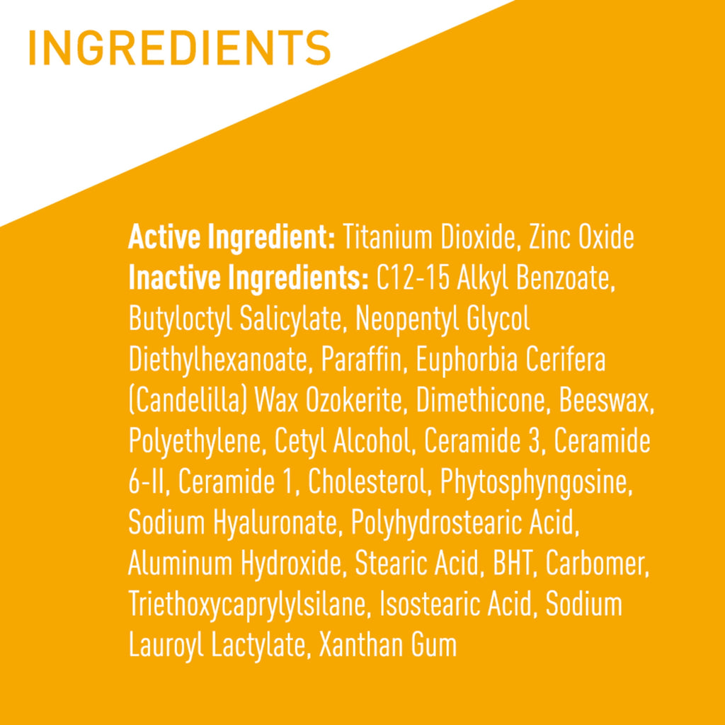 CeraVe Sunscreen Stick SPF 50, 0.47 Ounce, Mineral Sunscreen for Kids & Adults