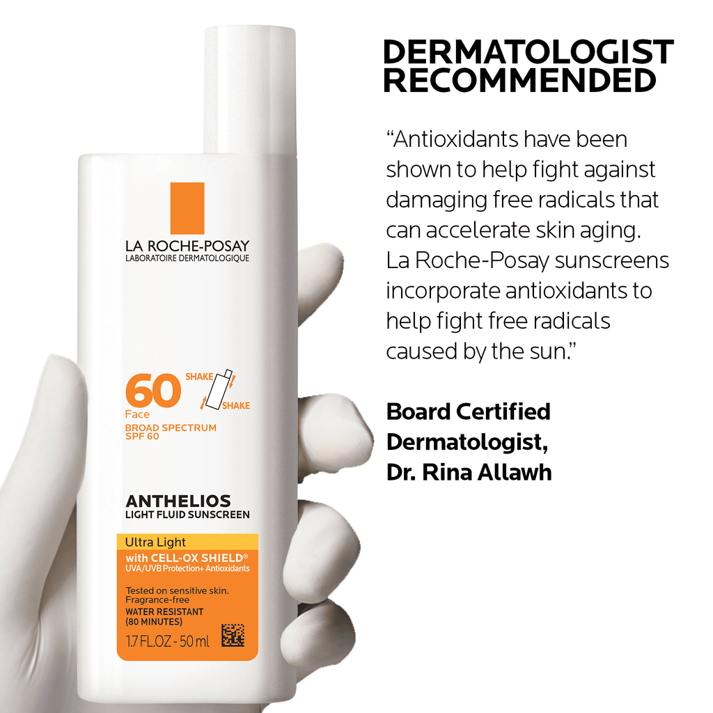 La Roche-Posay Anthelios Ultra Light Fluid Facial Sunscreen Fluid SPF 60 for All Skin Types, 1.7 fl oz