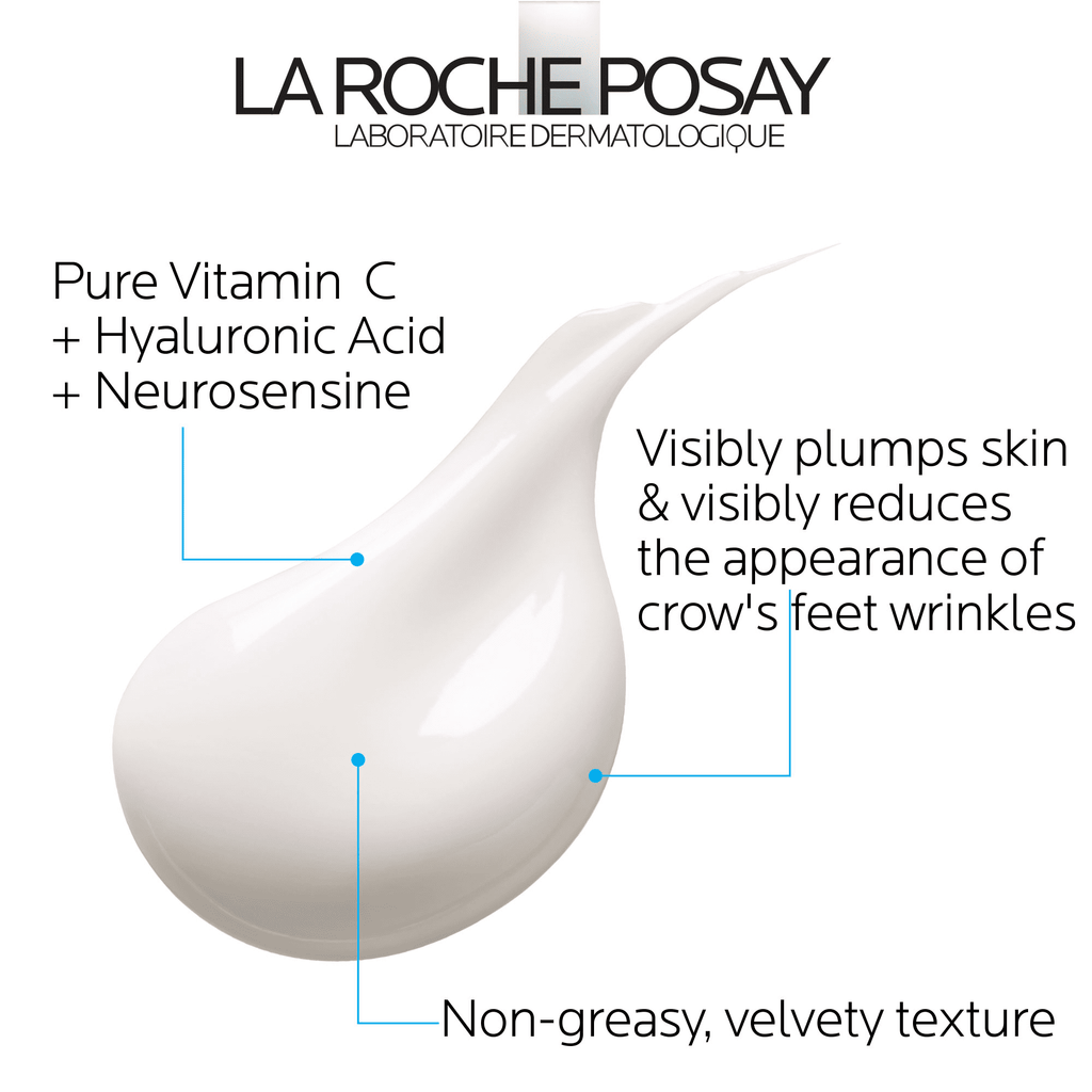 La Roche-Posay Pure Vitamin C Eyes Cream with Hyaluronic Acid, 0.5 fl oz