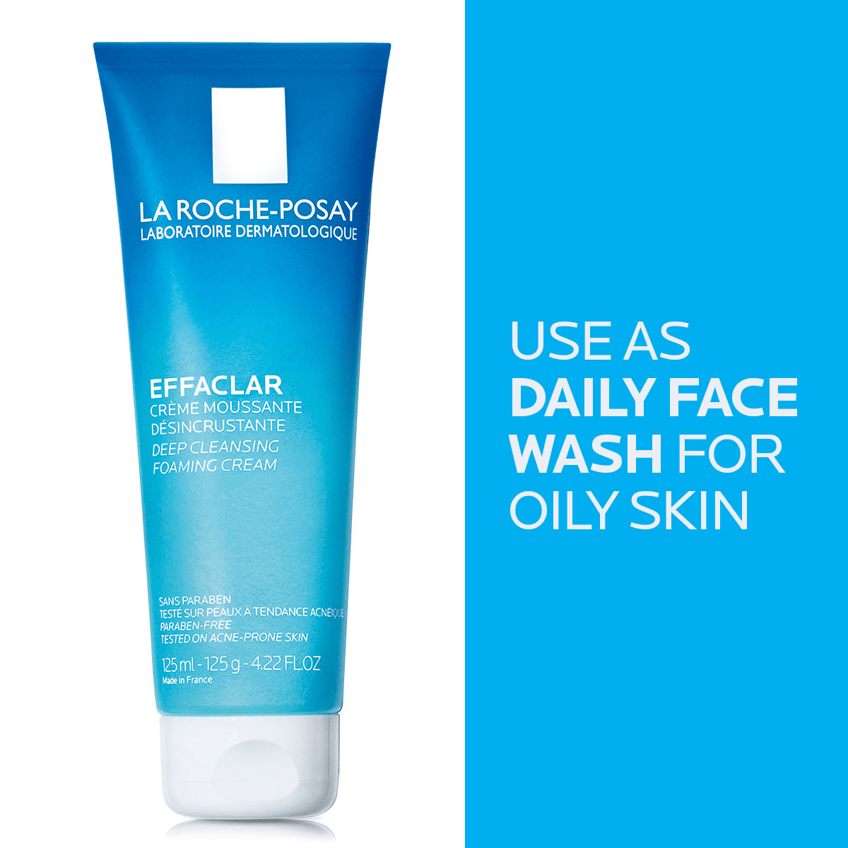 La Roche-Posay Effaclar Cream Cleanser for Oily Skin, 4.22 fl oz