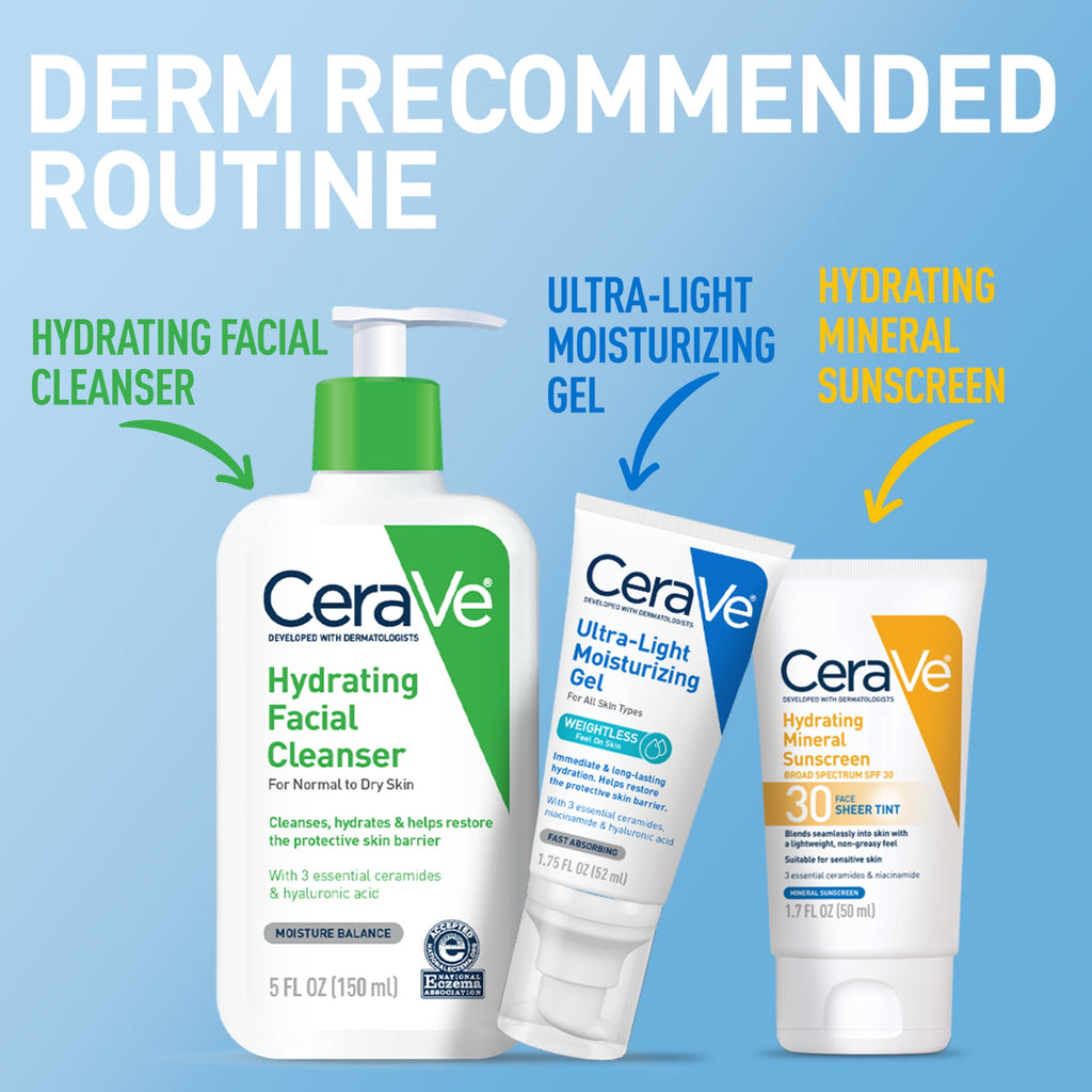CeraVe Face Moisturizer Ultra-Light Gel with Hyaluronic Acid & Niacinamide 1.75 fl oz