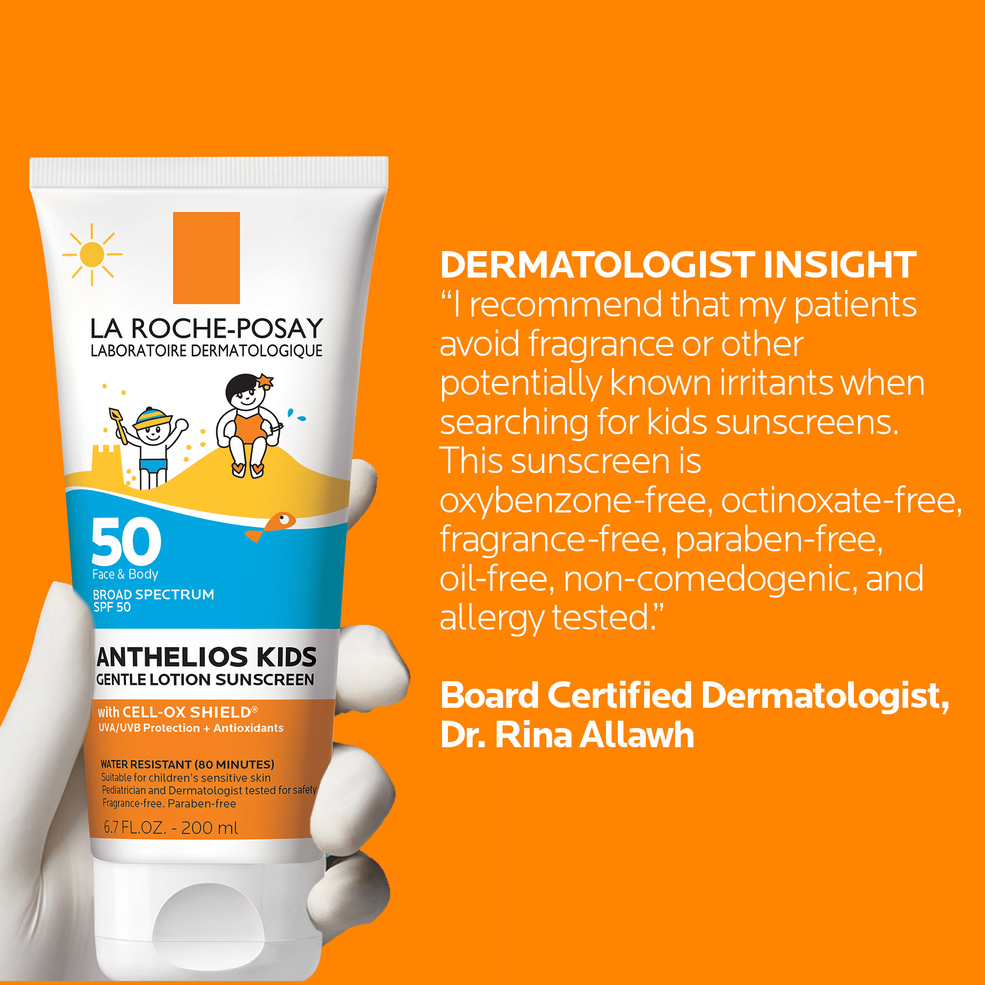 La Roche-Posay Anthelios Kids Gentle Lotion Sunscreen SPF 50, 6.7 fl oz