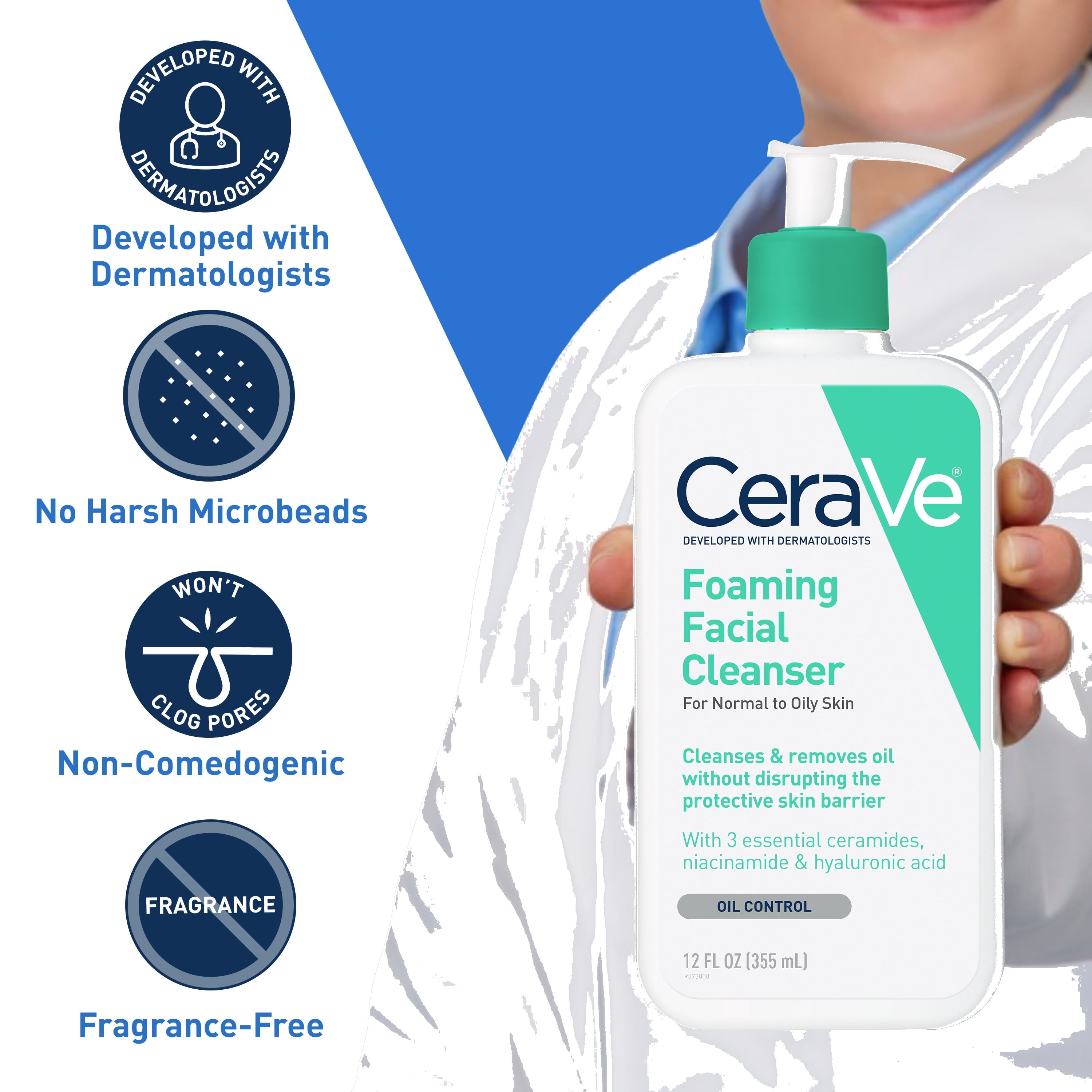 CeraVe Daily Skincare Essentials Kit for Balanced to Oily Skin, 2 Piece Set
