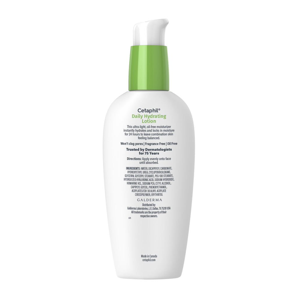 Cetaphil Daily Oil Free Hydrating Body Lotion with Hyaluronic Acid, 3 fl oz