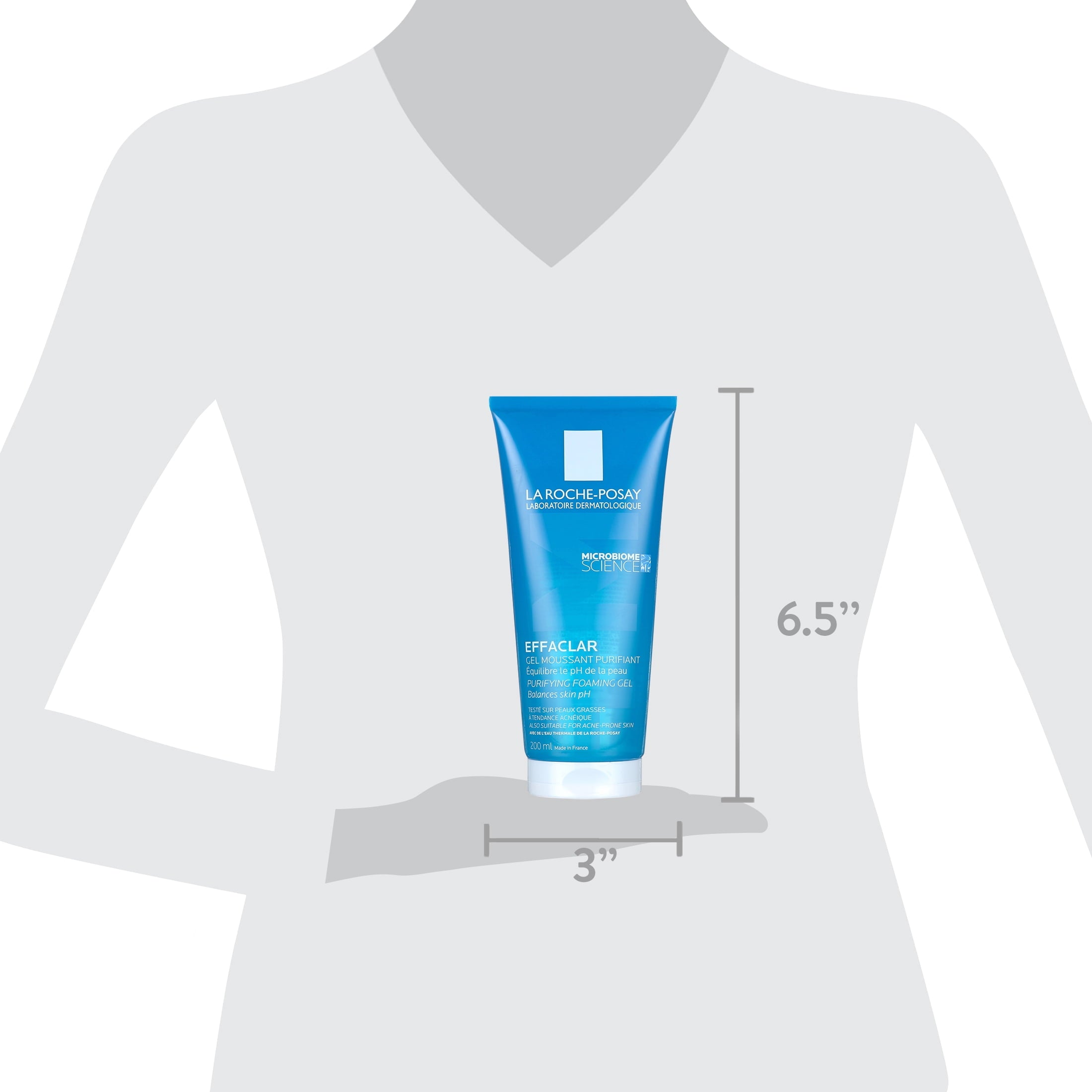 La Roche-Posay Effaclar Gel Face Wash for Oily Skin, Oil-Free Gel Cleanser, 6.76 fl oz
