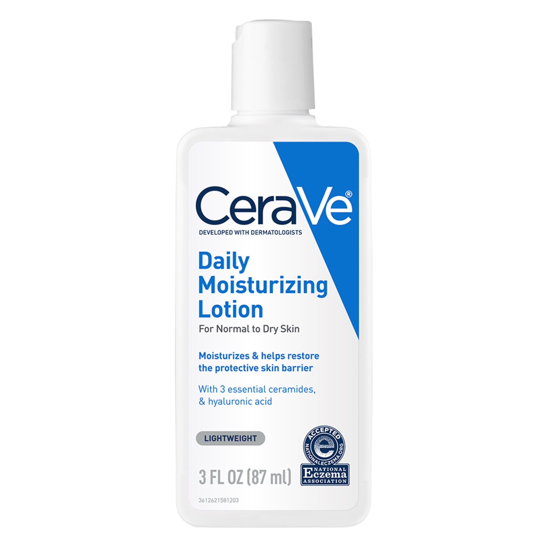(3 pack) CeraVe Daily Moisturizing Lotion for Normal to Dry Skin Face Body Hand Hyaluronic Acid 3 fl oz