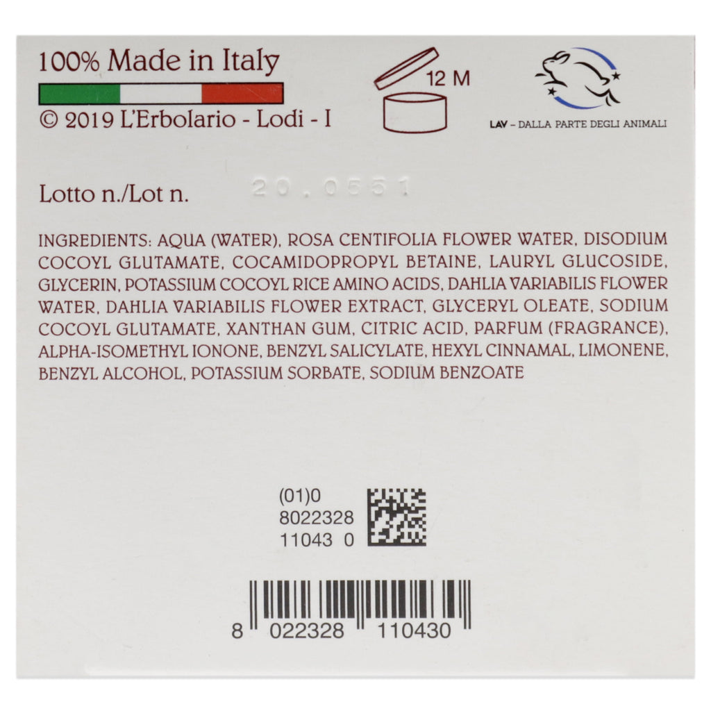 L'Erbolario Shades of Dahlia Cleansing Gel, Skin Cleanser, 9.4 oz