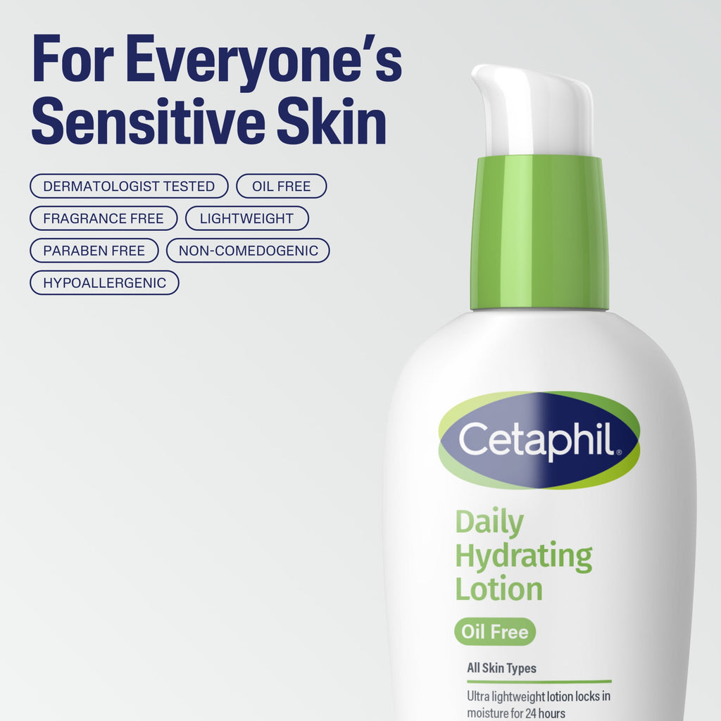 Cetaphil Daily Oil Free Hydrating Body Lotion with Hyaluronic Acid, 3 fl oz