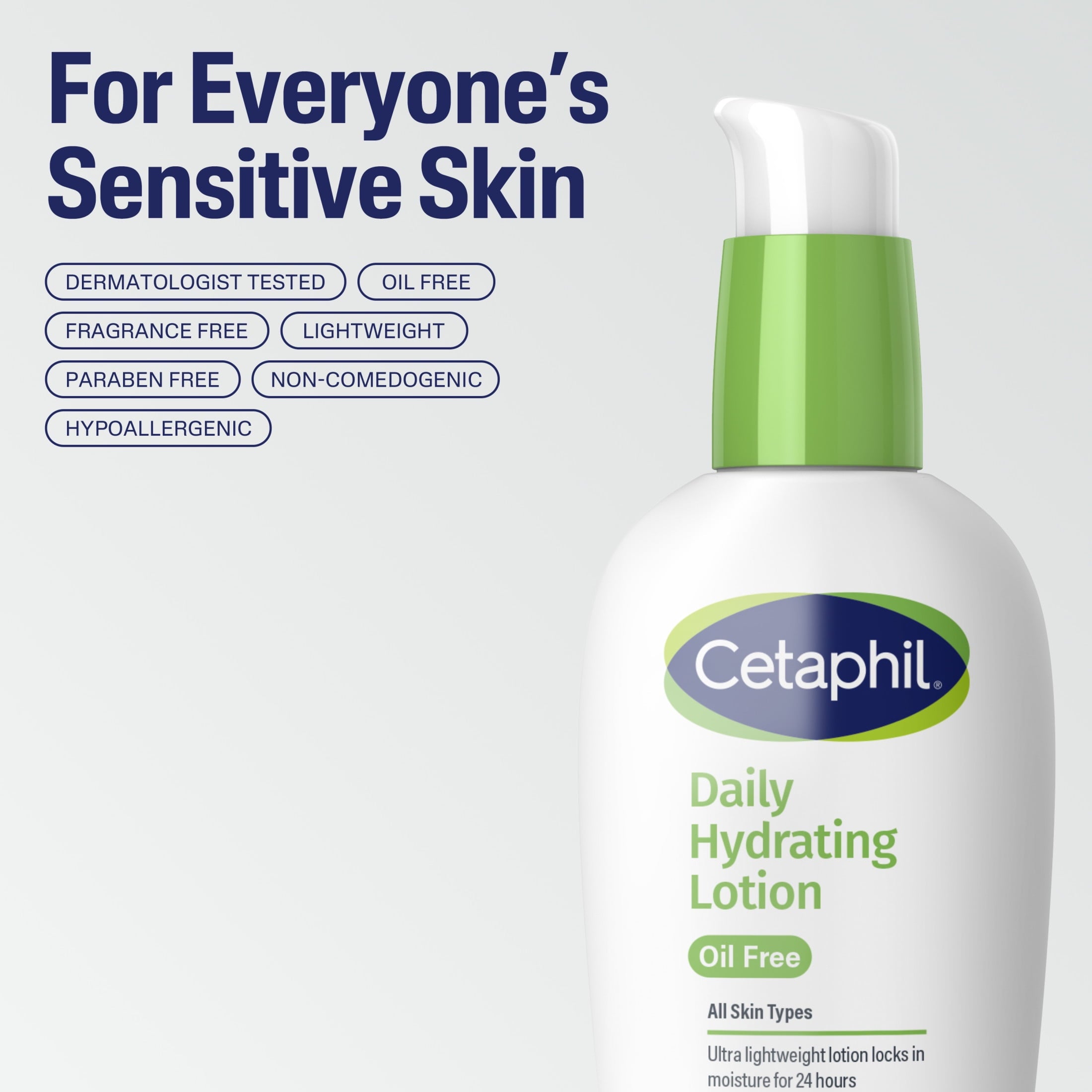 Cetaphil Daily Oil Free Hydrating Body Lotion with Hyaluronic Acid, 3 fl oz