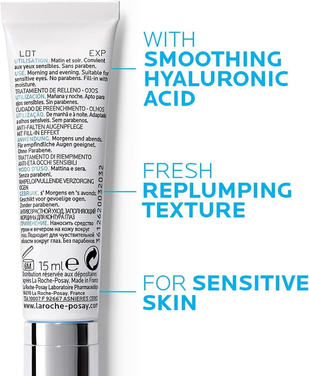 La Roche-Posay Pure Vitamin C Eyes Cream with Hyaluronic Acid, 0.5 fl oz