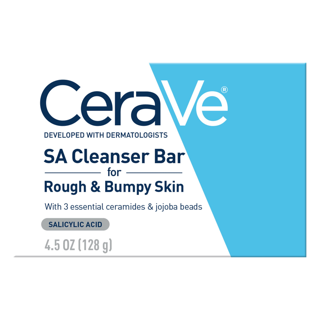 (3 pack) CeraVe SA Cleanser Bar for Rough & Bumpy Skin with Salicylic Acid 4.5 oz