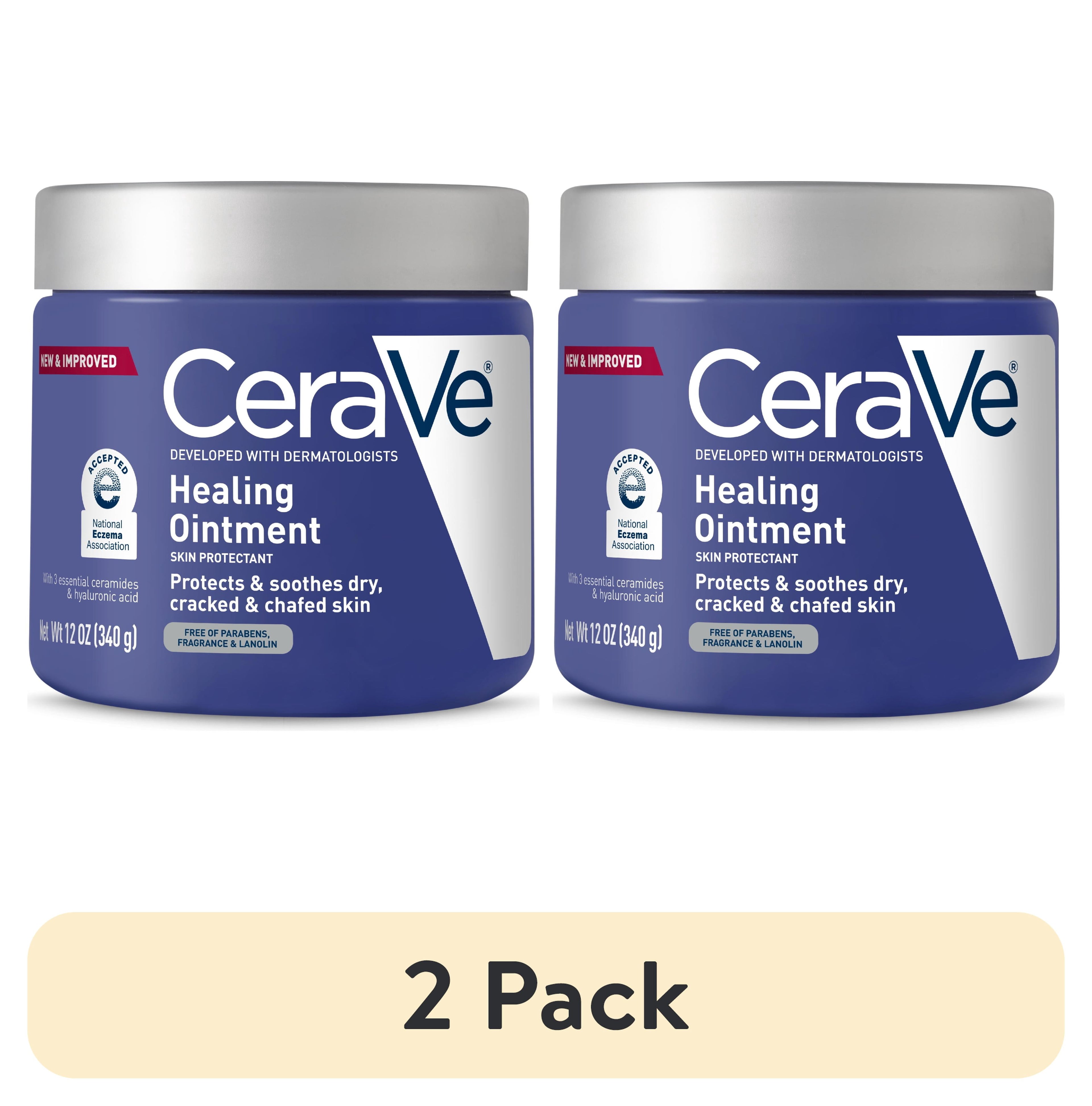 (2 pack) CeraVe Healing Ointment for Face & Body, Protects and Soothes Dry, Cracked, & Chafed Skin 12 oz