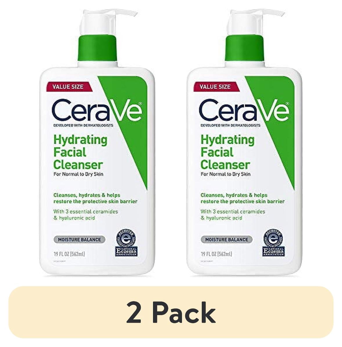 (2 pack) CeraVe Hydrating Facial Cleanser 19oz