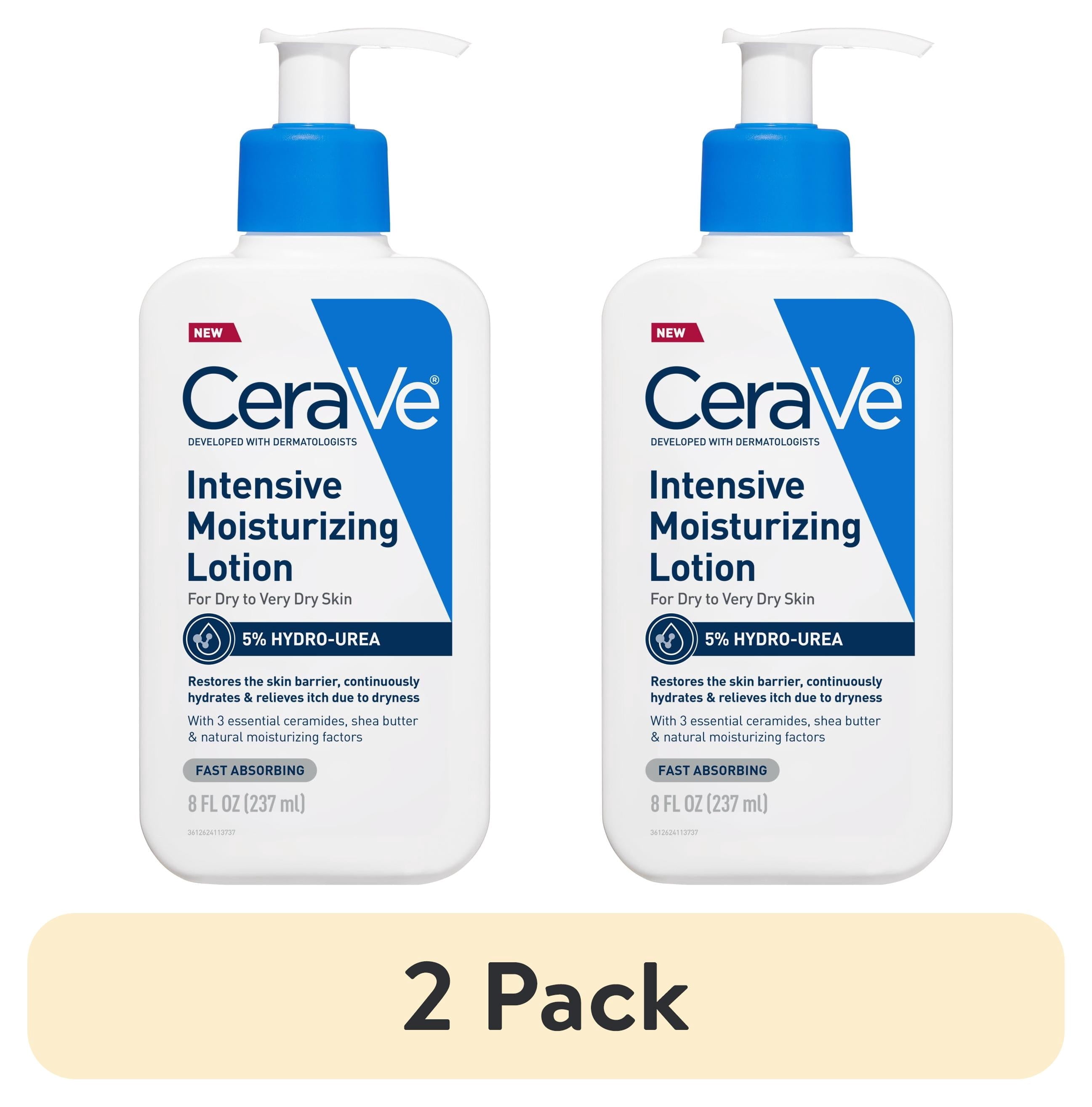(2 pack) CeraVe Intensive Moisturizing Body Lotion for Dry to Very Dry Skin + Itch Relief