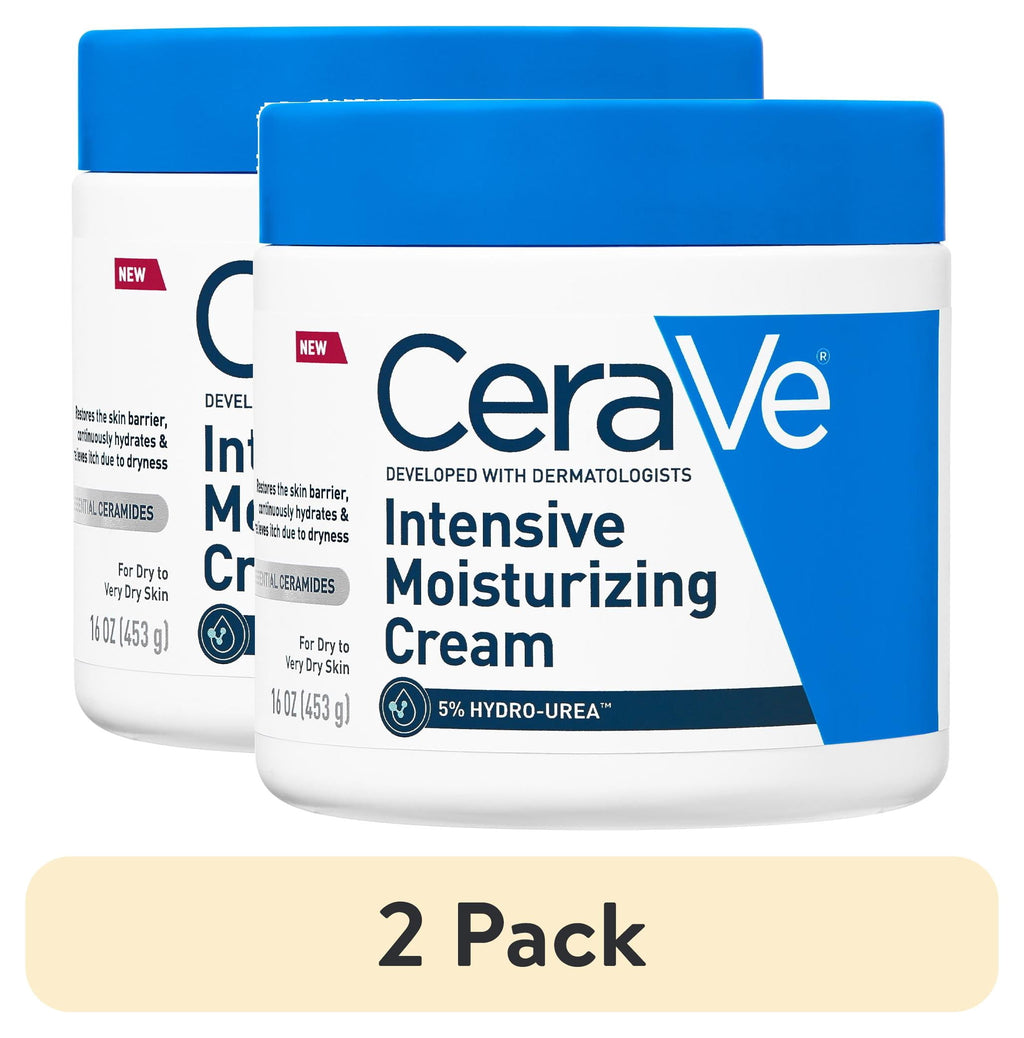(2 pack) CeraVe Intensive Moisturizing Cream, Hydrating Body Moisturizer for Very Dry Skin, 16 oz