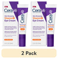 (2 pack) CeraVe Skin Renewing Vitamin C Eye Cream for Dark Circles and Puffiness, 0.5 fl oz