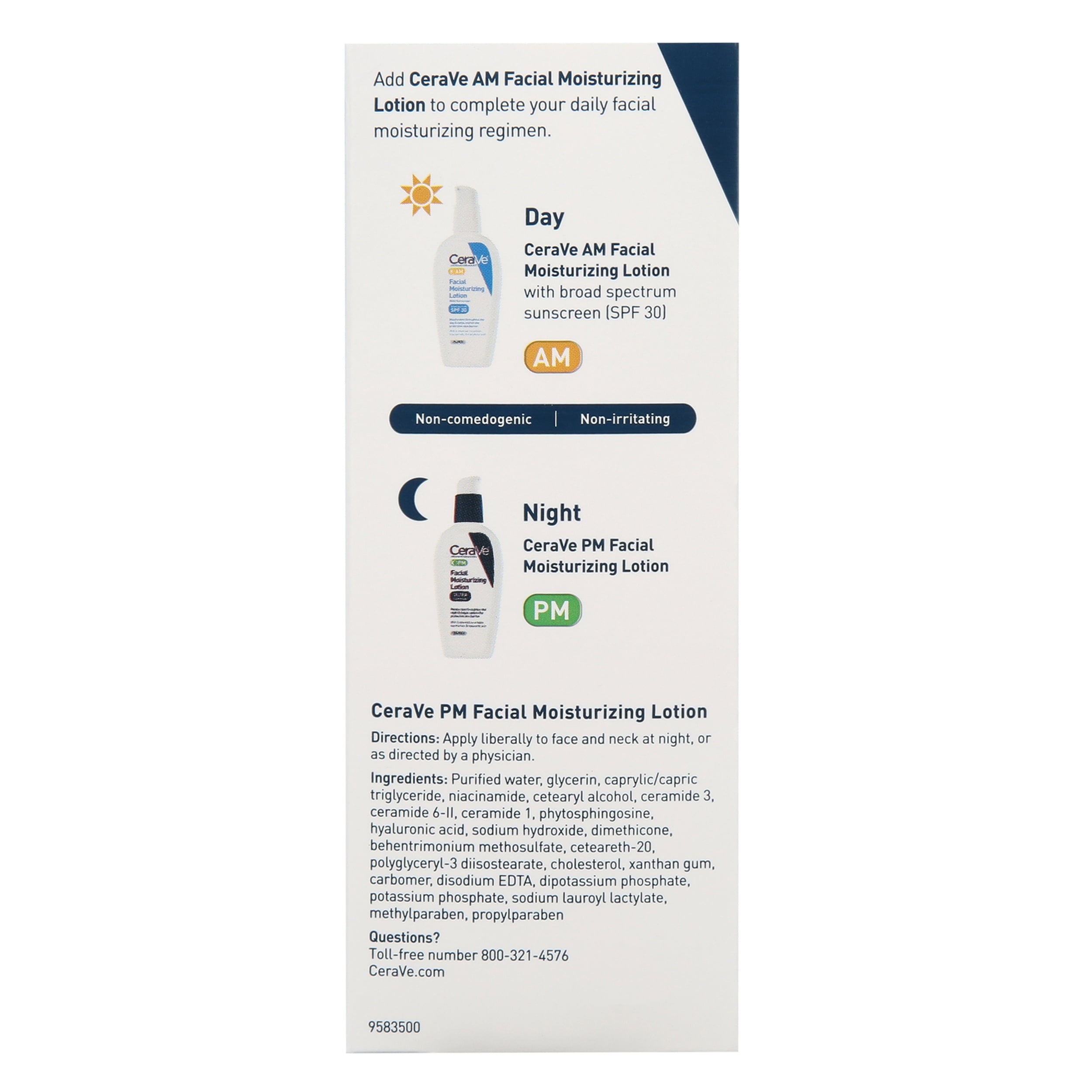 CeraVe PM Lotion with Bonus Cleanser, 4.0 Oz.