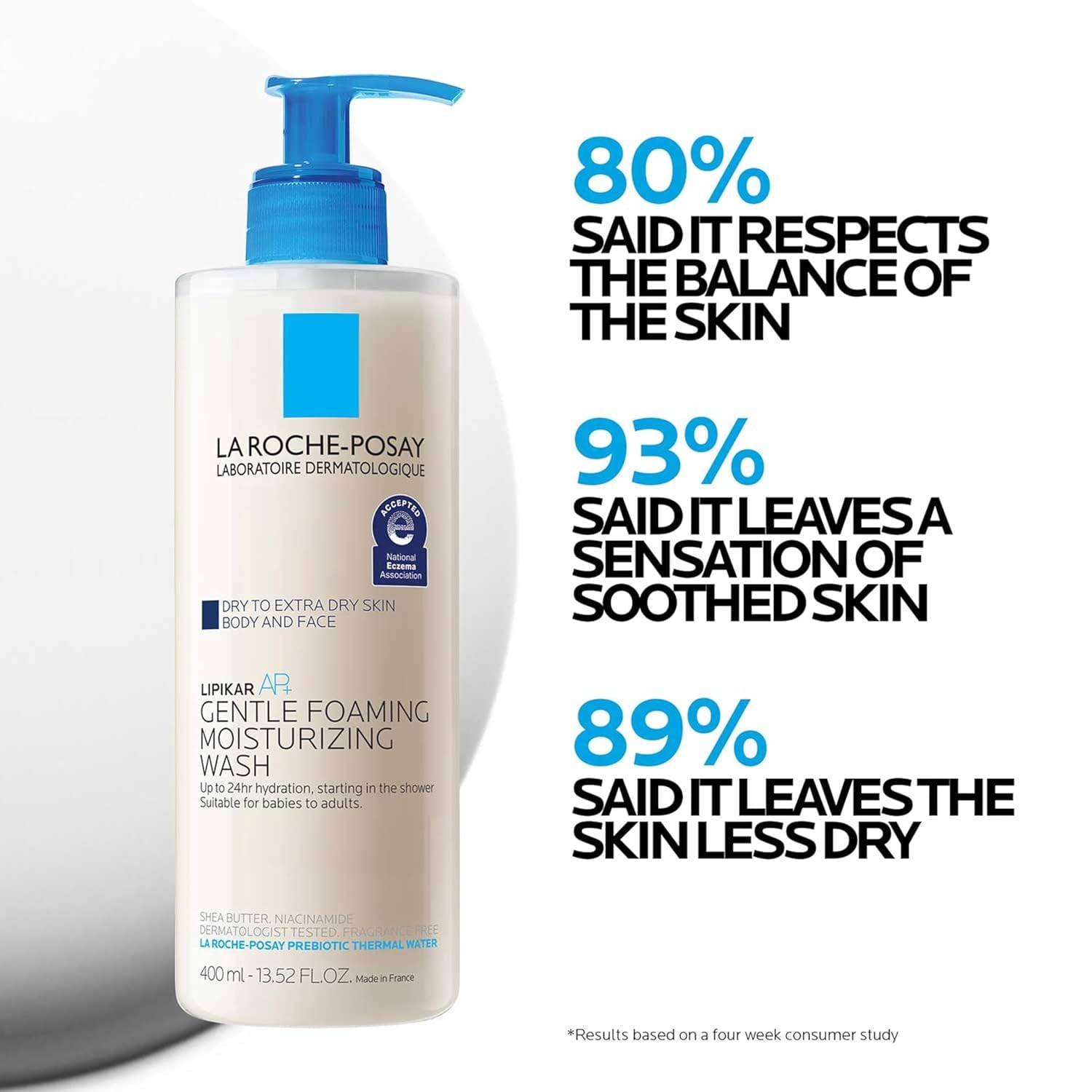La Roche-Posay Lipikar AP+ Moisturizing Body & Face Wash, 6.76 fl oz