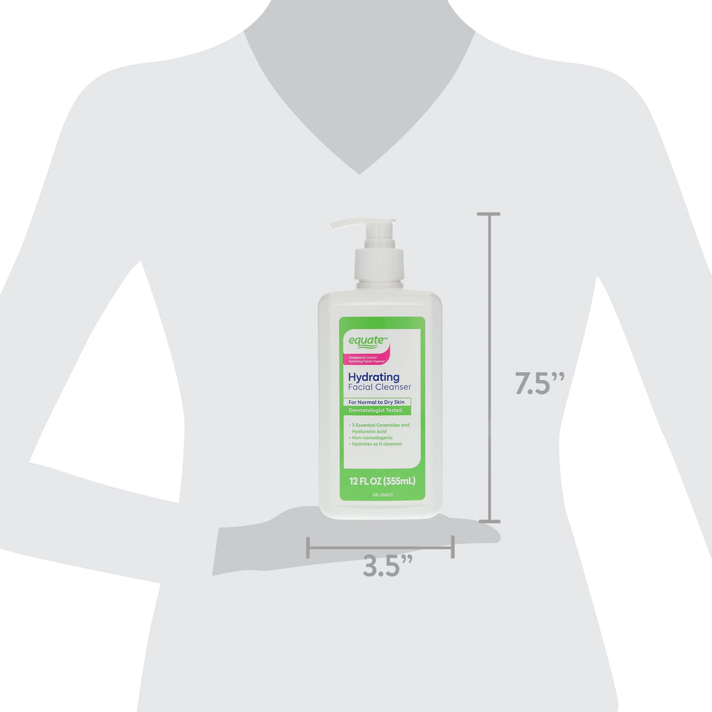 Equate Hydrating Facial Cleanser, 12 fl oz