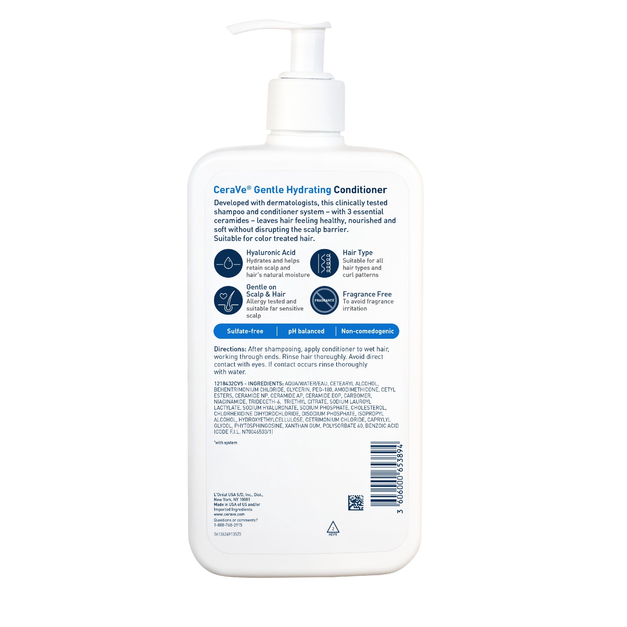 CeraVe Gentle Hydrating Conditioner for Normal to Dry Scalp & Hair 19 fl oz