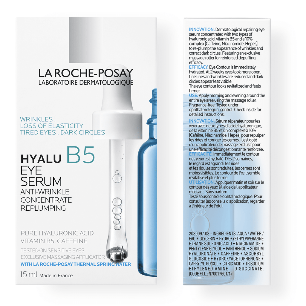 La Roche-Posay Hyalu B5 Anti-Aging Eye Serum with Hyaluronic Acid for Dark Circles and Puffiness, 0.5 fl oz
