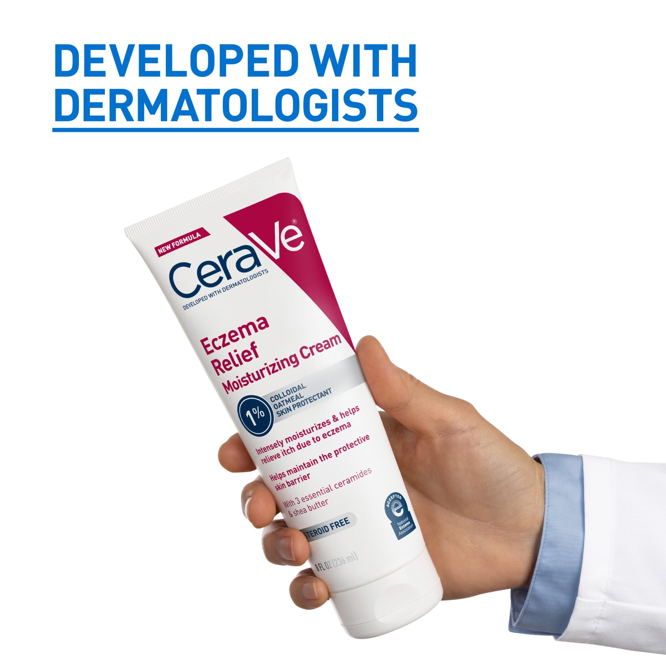 (3 pack) CeraVe Eczema Relief Moisturizing Cream 8 fl oz
