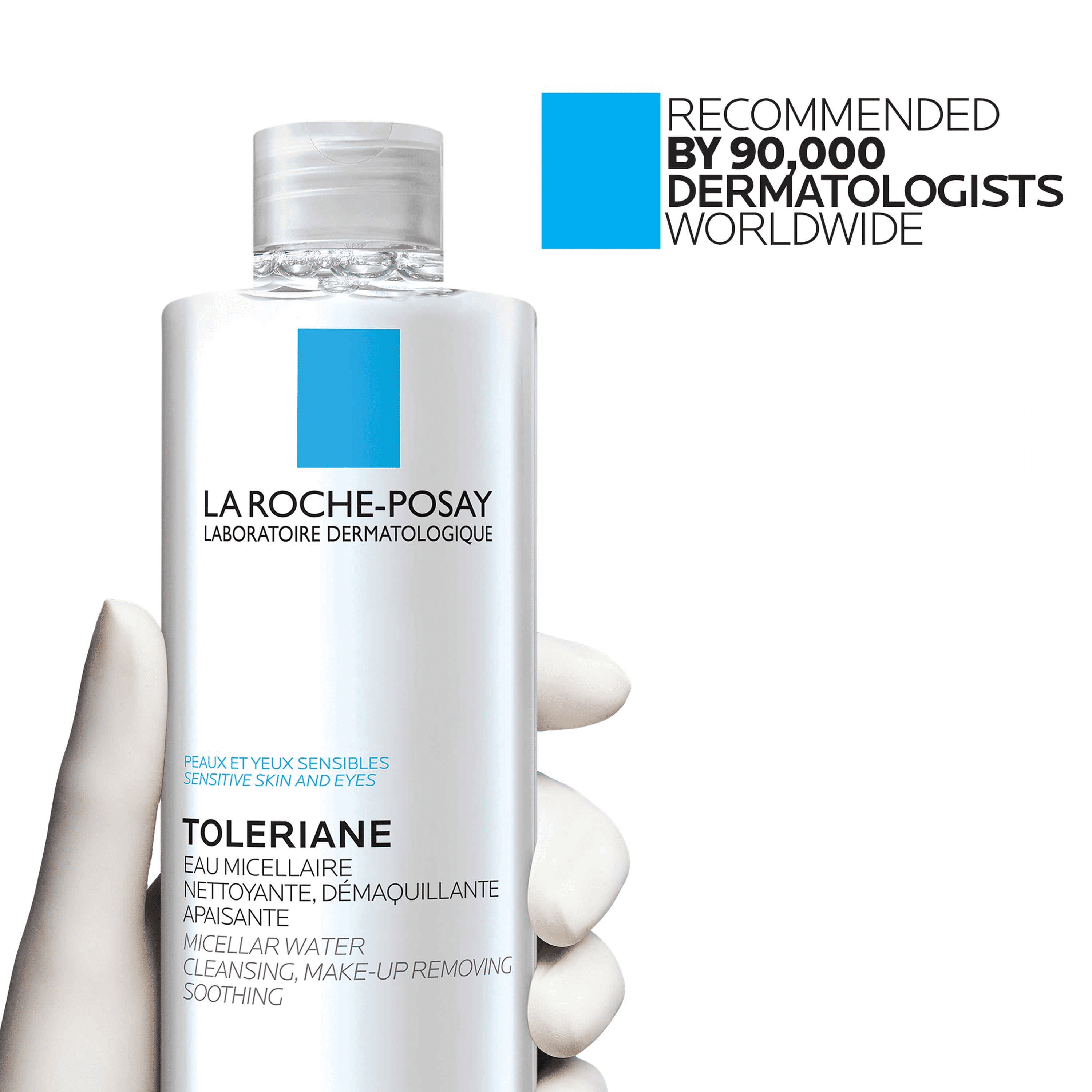 La Roche-Posay Toleriane Micellar Cleansing Water Makeup Remover for Sensitive Skin, 13.52 fl oz