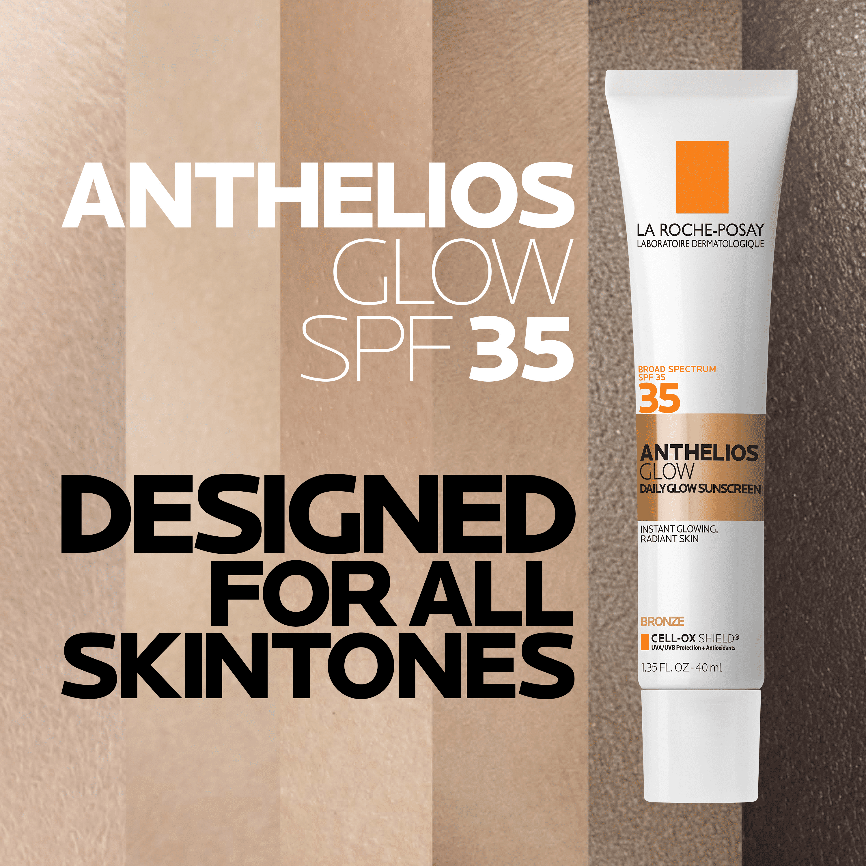 La Roche-Posay Anthelios Glow Face Sunscreen SPF 35 - Bronze, 1.35 fl oz