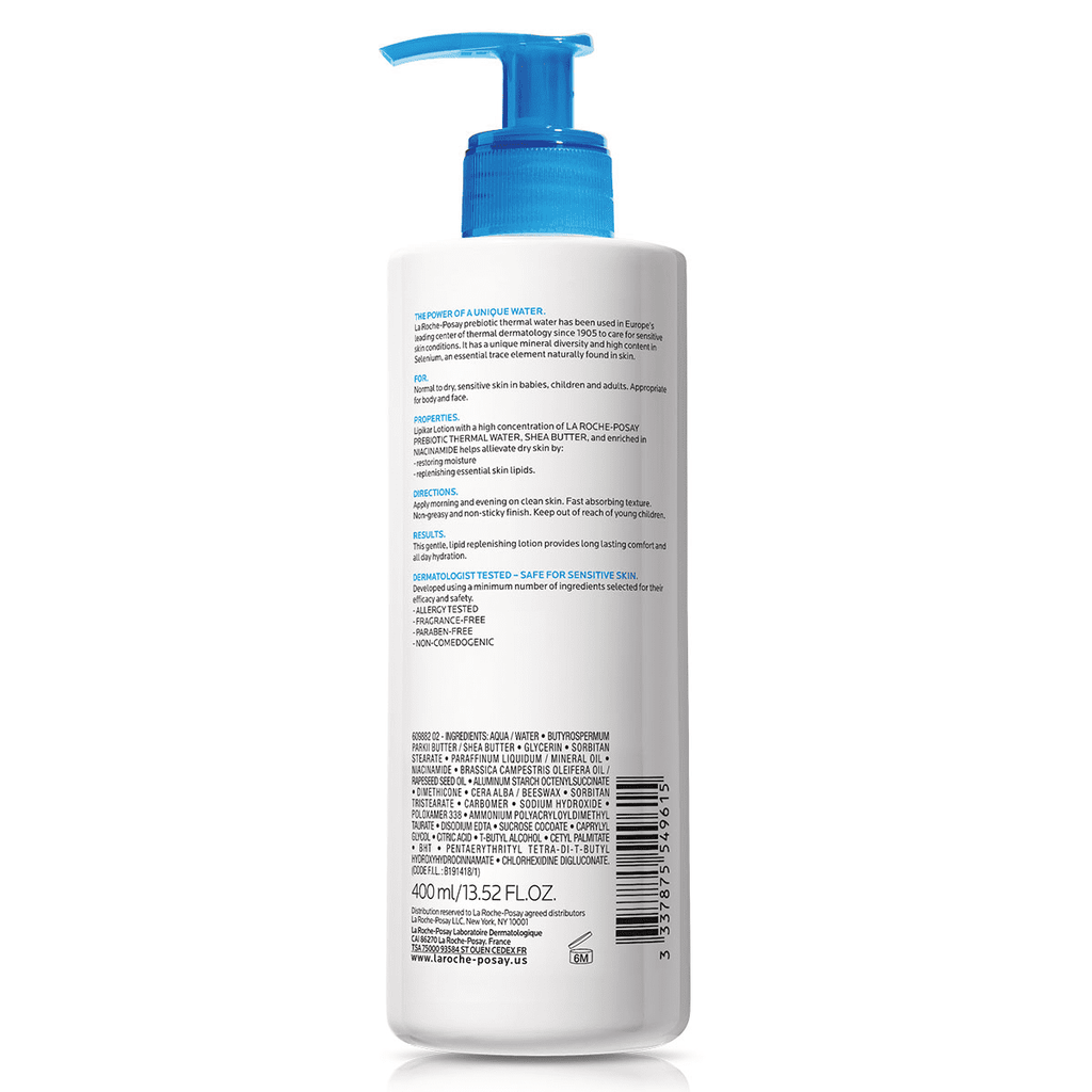 La Roche-Posay Lipikar Daily Face & Body Moisturizing Lotion for Normal to Dry Skin, 13.52 fl oz