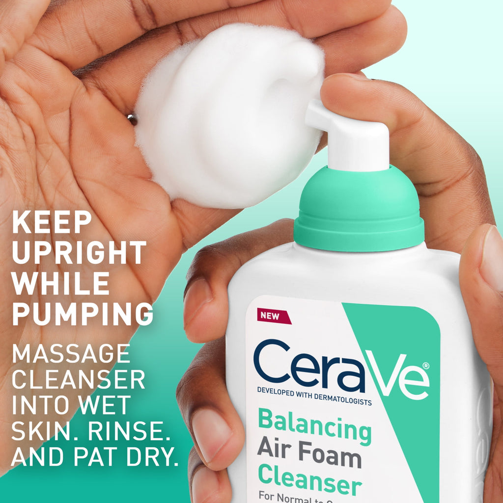 CeraVe Balancing Air Foam Cleanser, Oil Control & Hydration for Combination Skin 8 fl oz