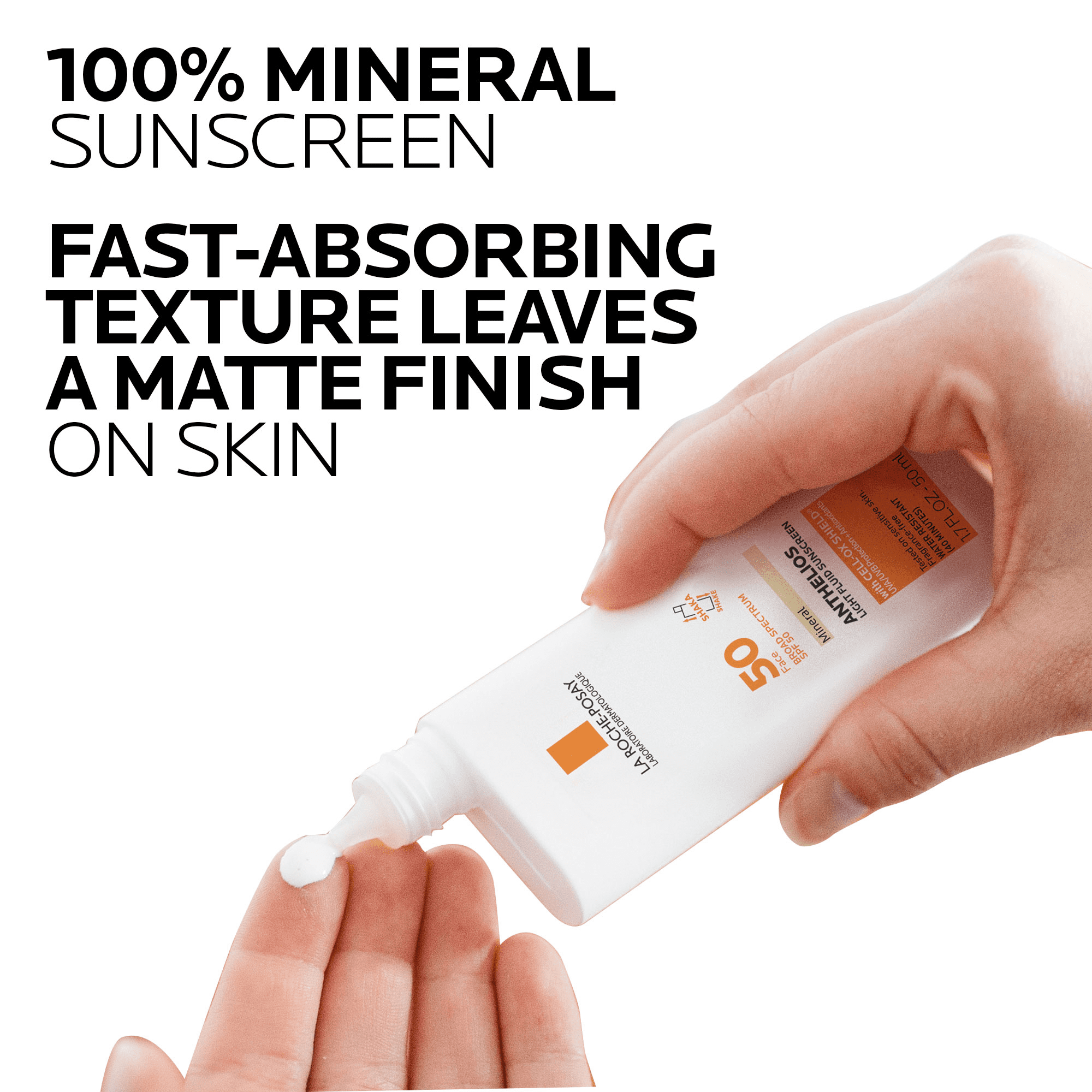 La Roche-Posay Anthelios Non-Greasy All Oil-Free, Fragrance-Free, Paraben-Free Cell-Ox Shield® Technology, Broad Spectrum SPF 50, Liquid for Face, Fragrance Free 1 Count