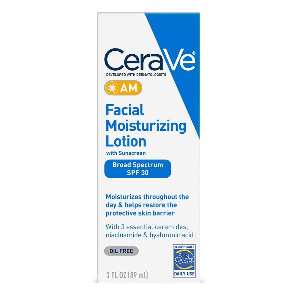 CeraVe AM Face Moisturizer with Broad Spectrum Protection SPF 30, 3 oz