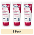 (3 pack) CeraVe Eczema Relief Creamy Body Oil for Itchy Dry Skin with Colloidal Oatmeal, 3.4 fl oz