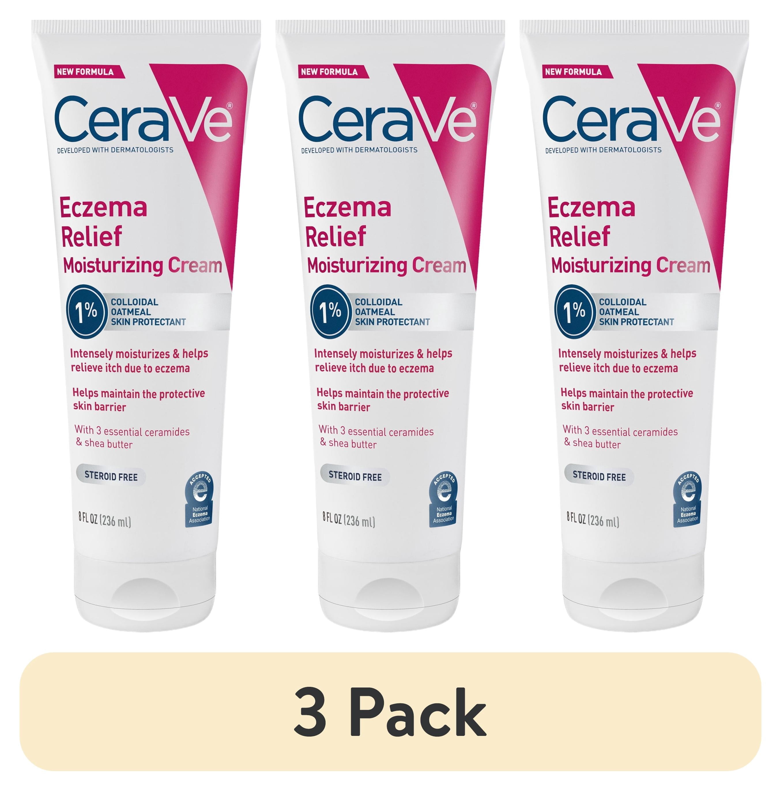 (3 pack) CeraVe Eczema Relief Moisturizing Cream 8 fl oz
