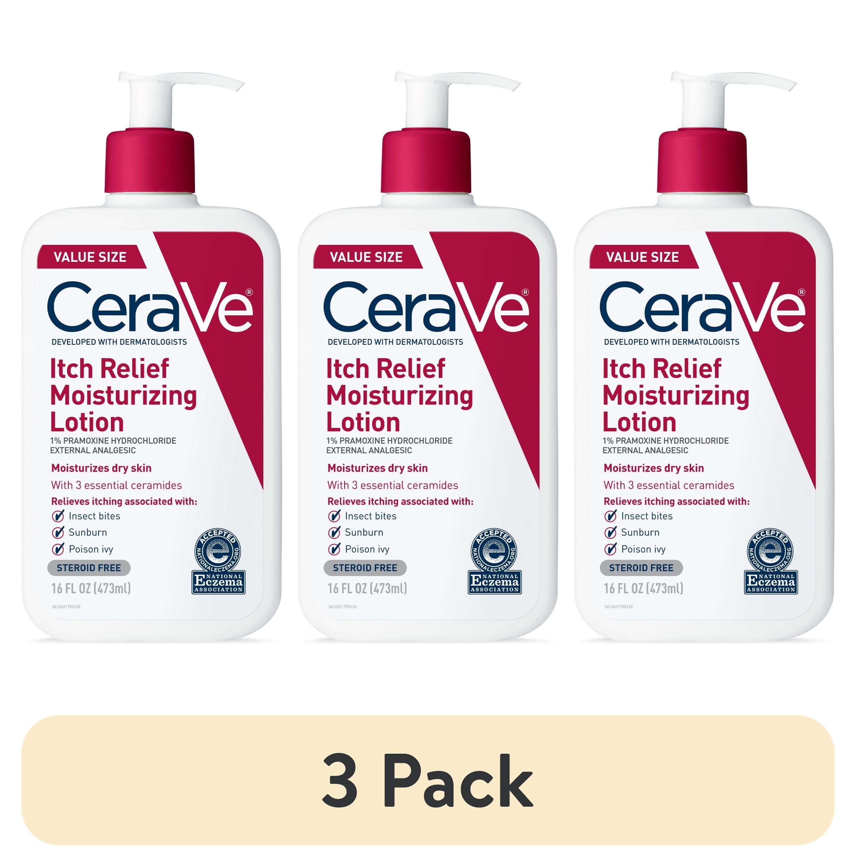 (3 pack) CeraVe Moisturizing Itch Relief Lotion with Pramoxine