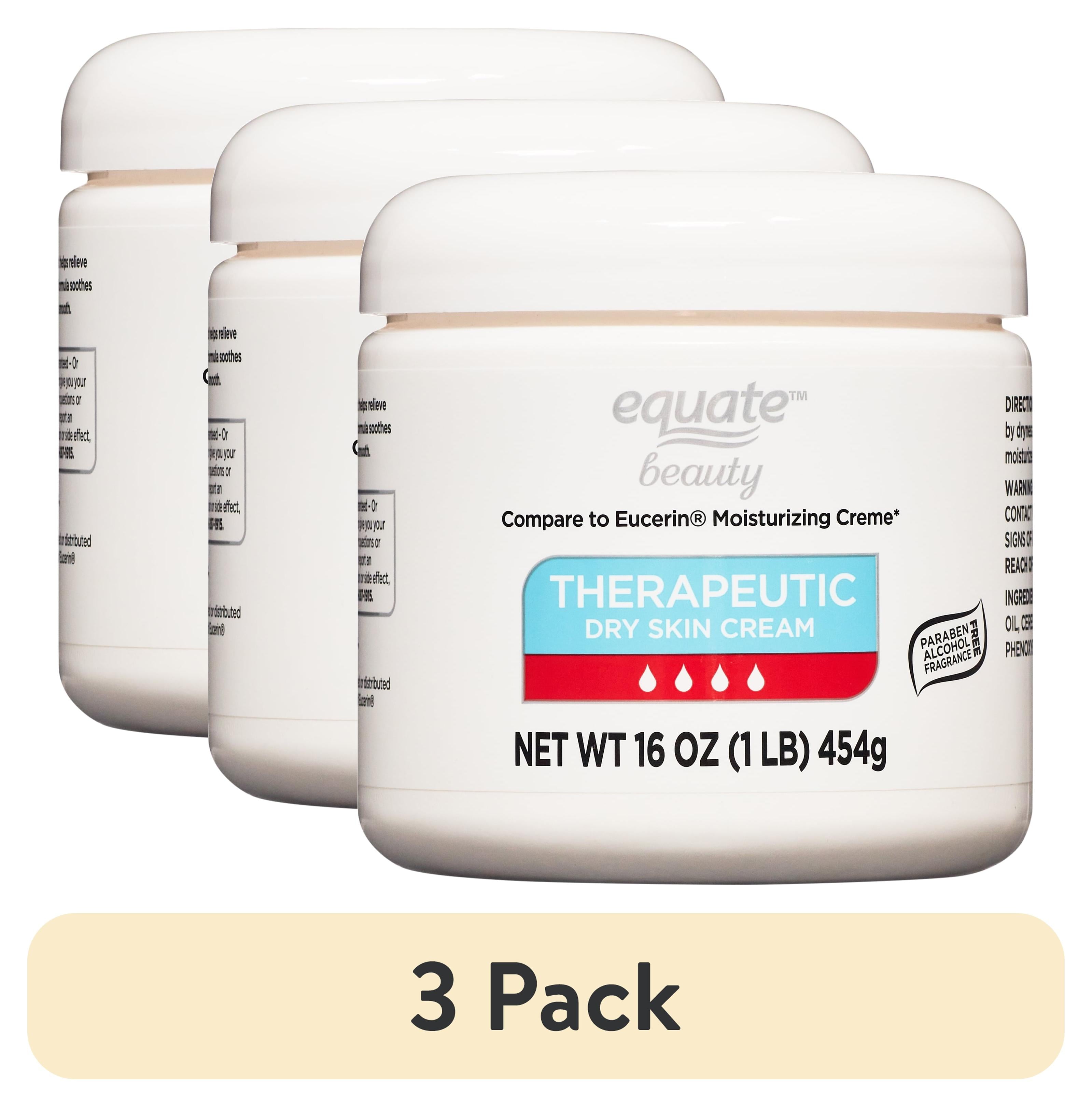 (3 pack) Equate Therapeutic Dry Skin Cream, 16 oz