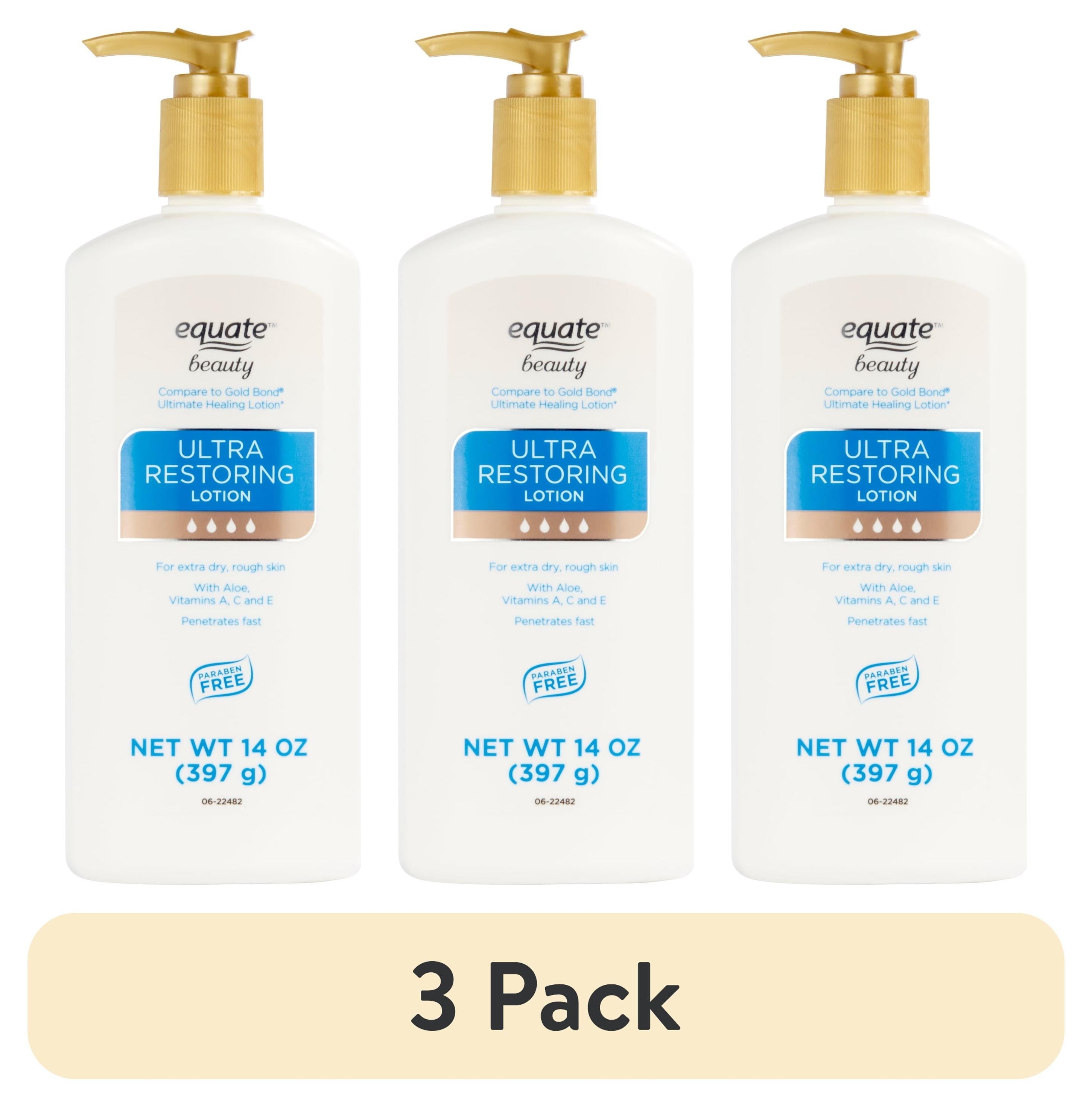 (3 pack) Equate Beauty Ultra Restoring Lotion, 14 fl oz