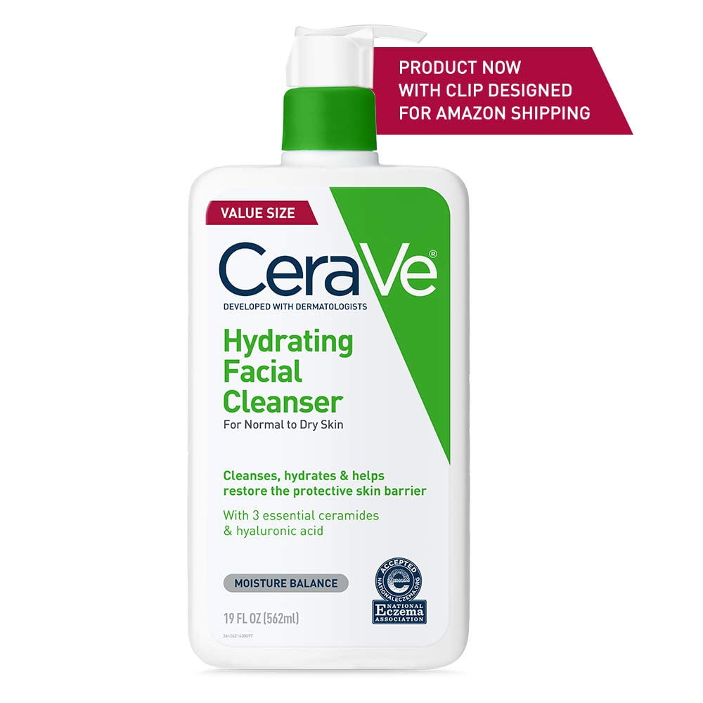 (2 pack) CeraVe Foaming Facial Cleanser | Makeup Remover and Daily Face Wash for Oily Skin | 19 Fluid Ounce