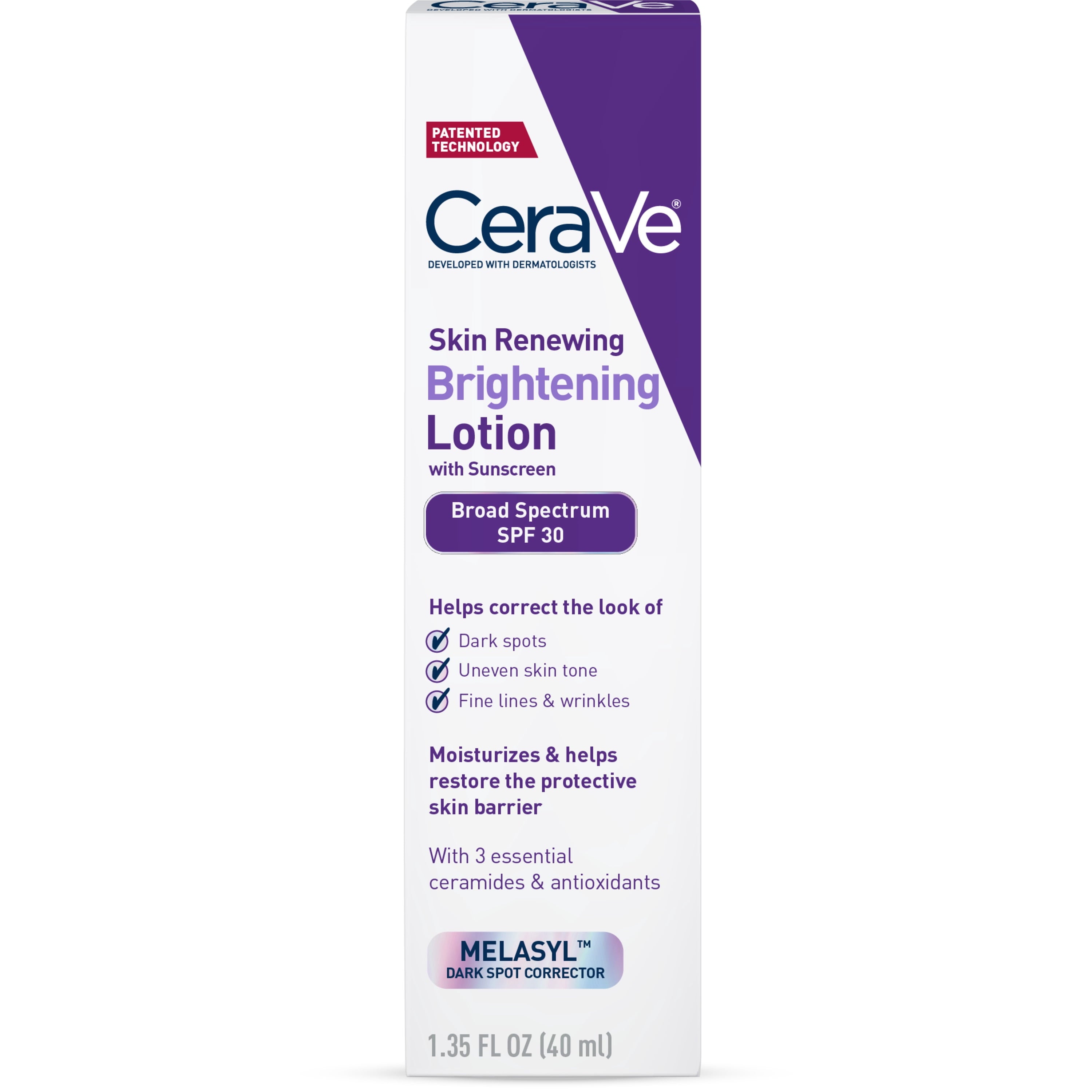 CeraVe Skin Renewing Brightening Lotion SPF 30 1.35 fl oz