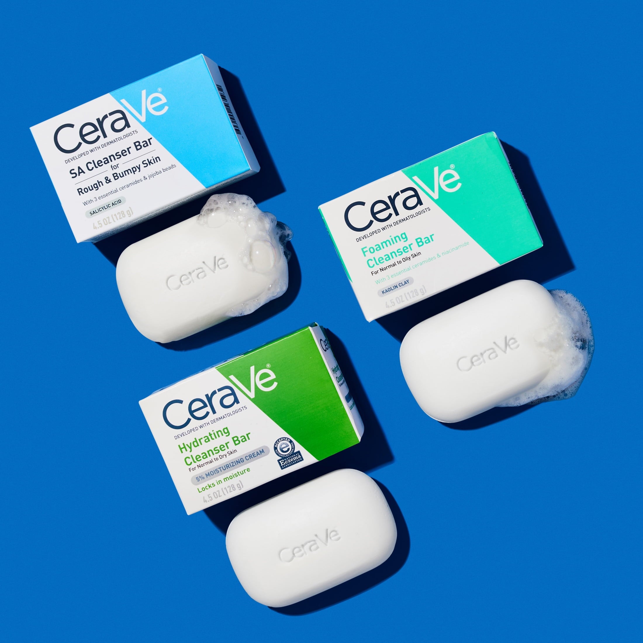 CeraVe Foaming Cleansing Bar, Kaolin Clay - 4.5 oz