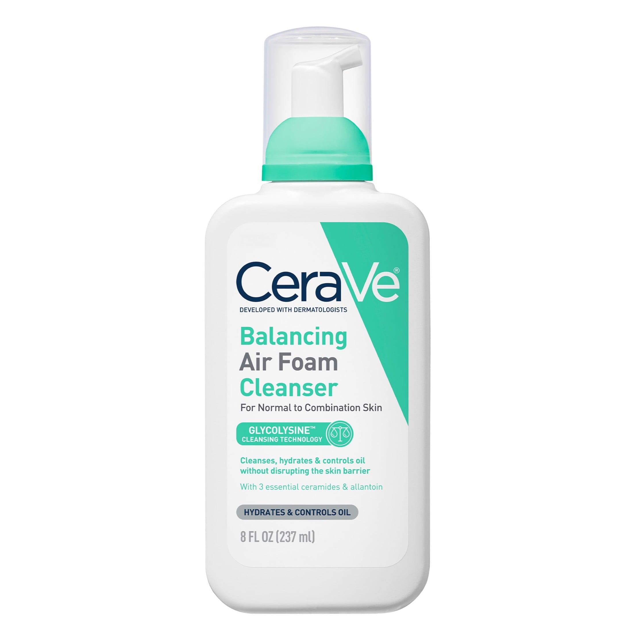 (2 pack) CeraVe Balancing Air Foam Cleanser, Oil Control & Hydration for Combination Skin 8 fl oz