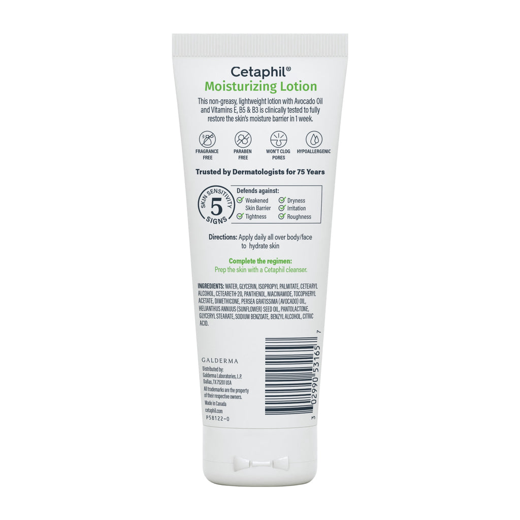 Cetaphil Moisturizing Lotion for Normal to Dry Skin, Hydrating Fragrance Free, 3.4 fl oz
