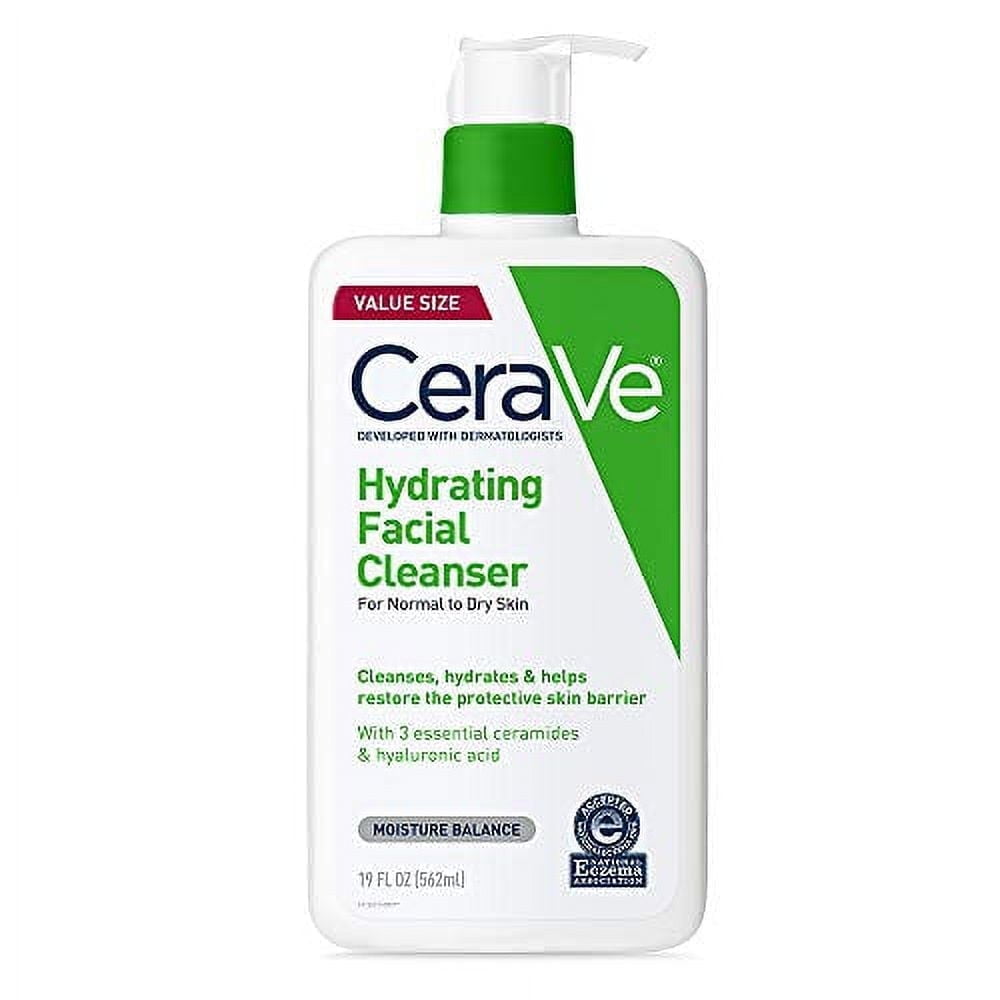 (2 pack) CeraVe Hydrating Facial Cleanser 19oz