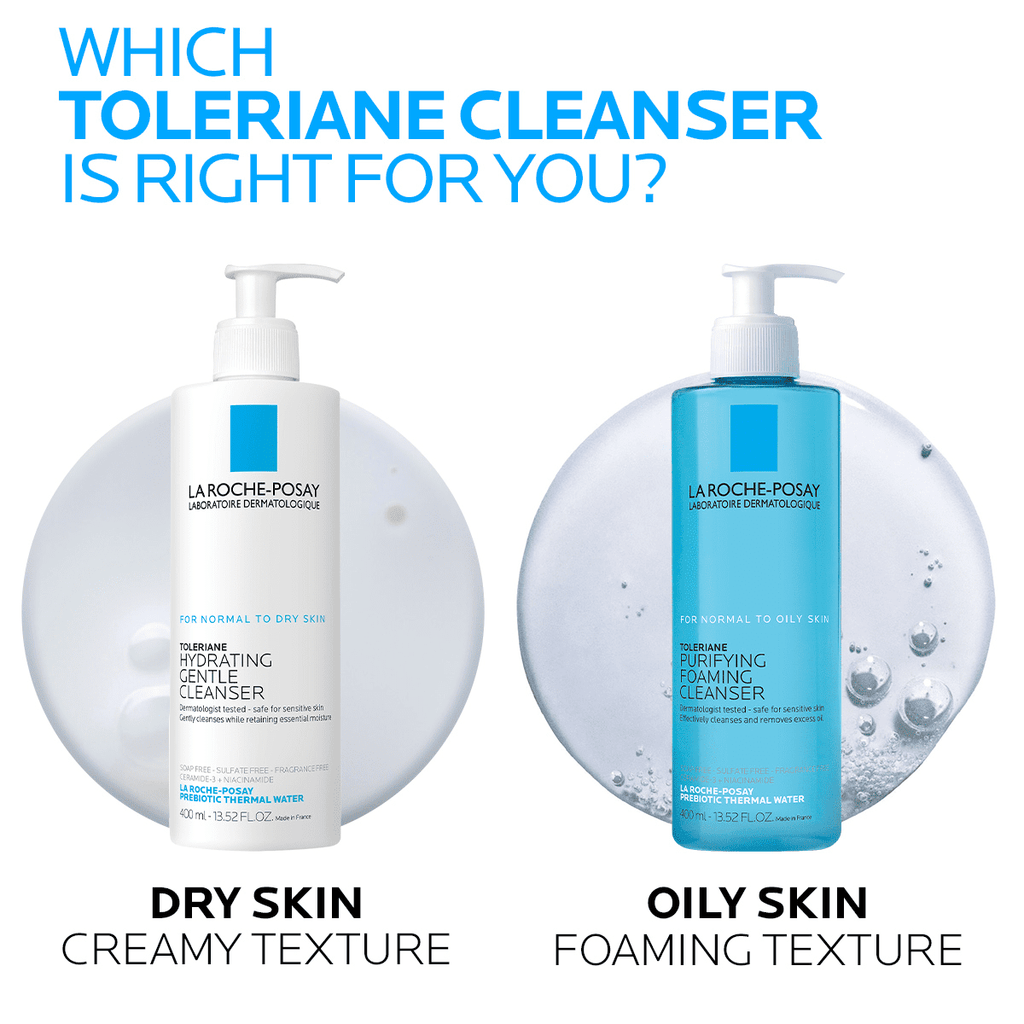 La Roche-Posay Toleriane Purifying Foaming Face Wash for Oily and Normal Skin, Oil-Free Facial Cleanser,13.52 fl oz