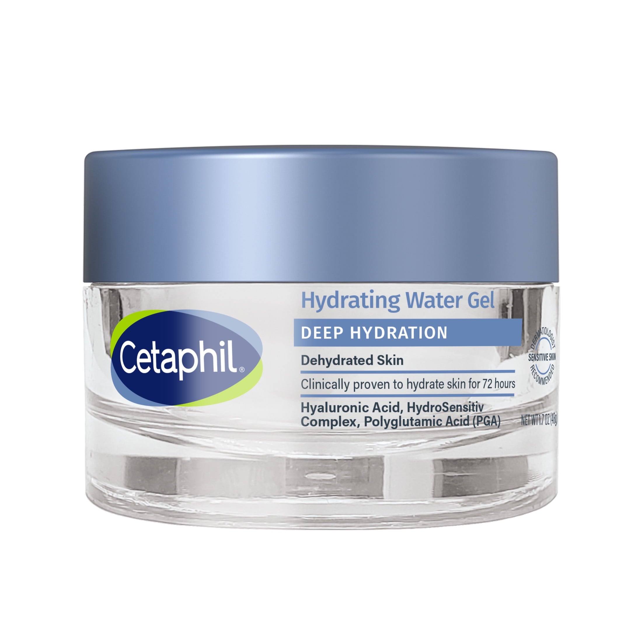 Cetaphil Deep Hydration Skin Restoring Water Gel 72 Hour Face Moisturizer, 1.7 fl oz