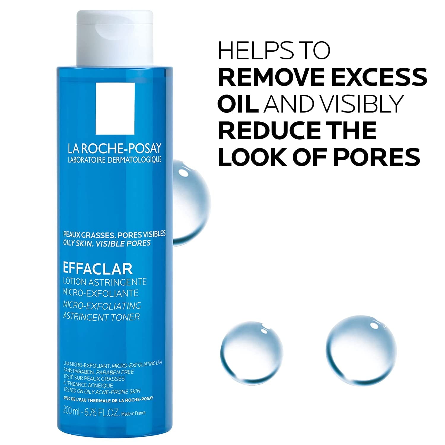 La Roche-Posay Effaclar Astringent Face Toner for Oily Skin, 6.76 fl oz