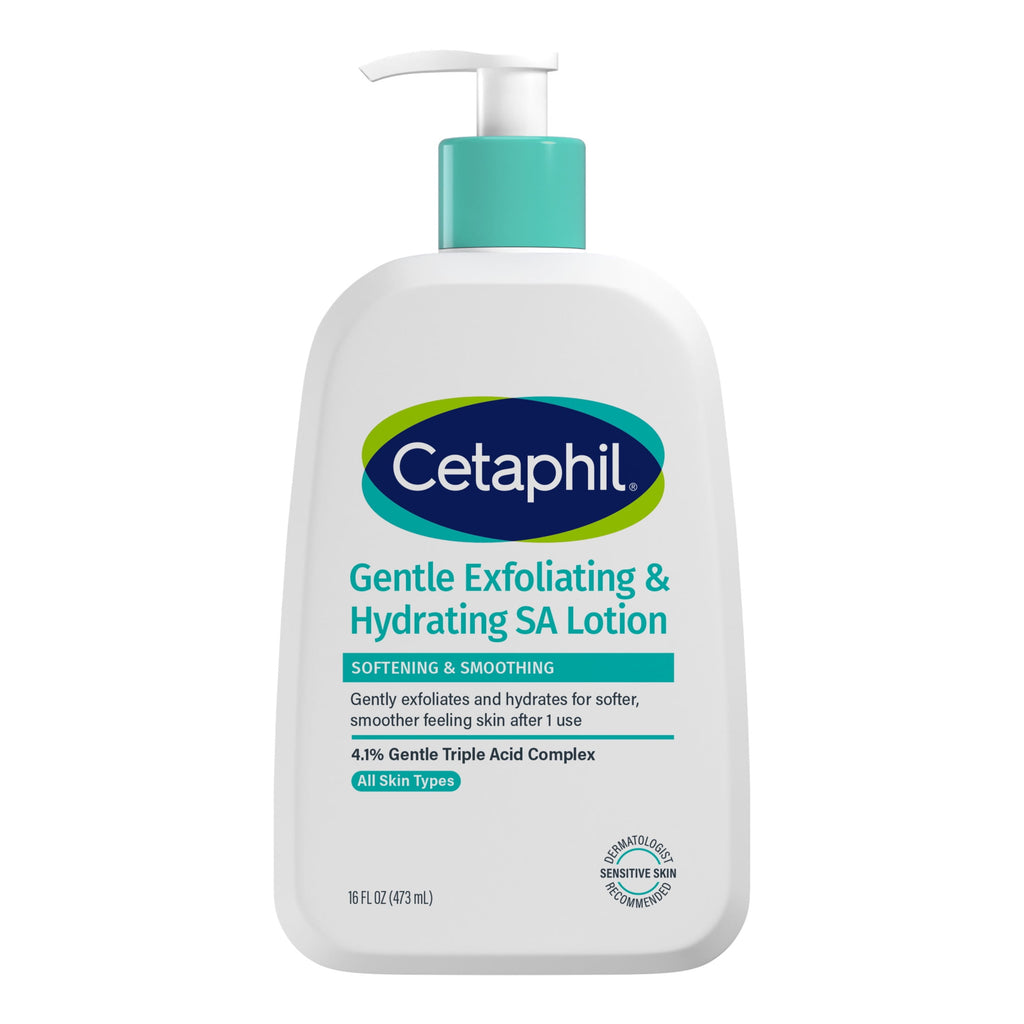 Cetaphil Gentle Exfoliating SA Lotion, Lightweight Moisturizer for All Skin Types, 16 fl oz