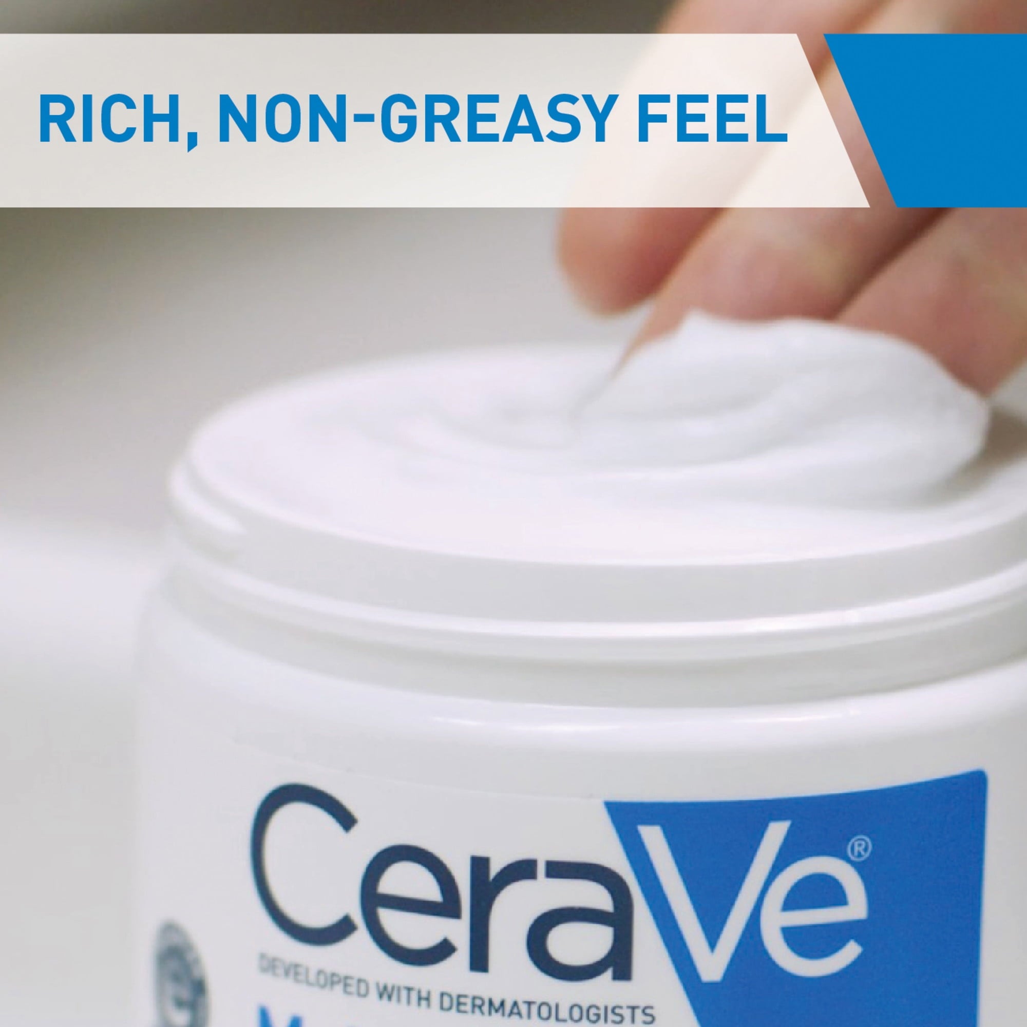 CeraVe Moisturizing Cream Jar & Bonus Hydrating Cleanser Sample Bundle, Face & Body, 16 oz