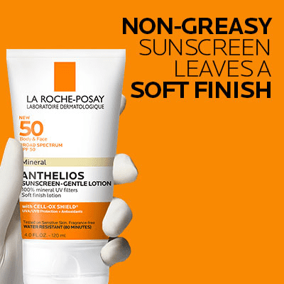 La Roche-Posay Anthelios SPF 50 Gentle Lotion Mineral Sunscreen, 4.0 fl oz