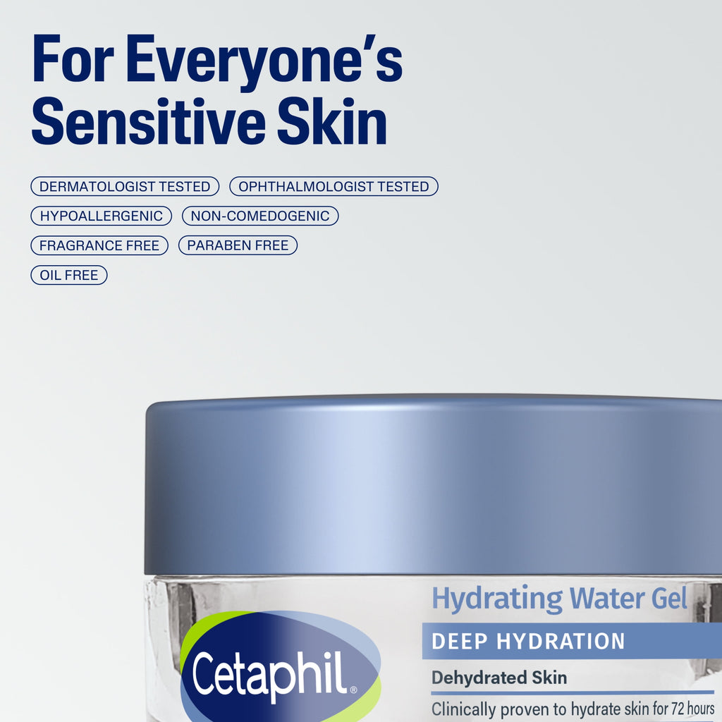 Cetaphil Deep Hydration Skin Restoring Water Gel 72 Hour Face Moisturizer, 1.7 fl oz